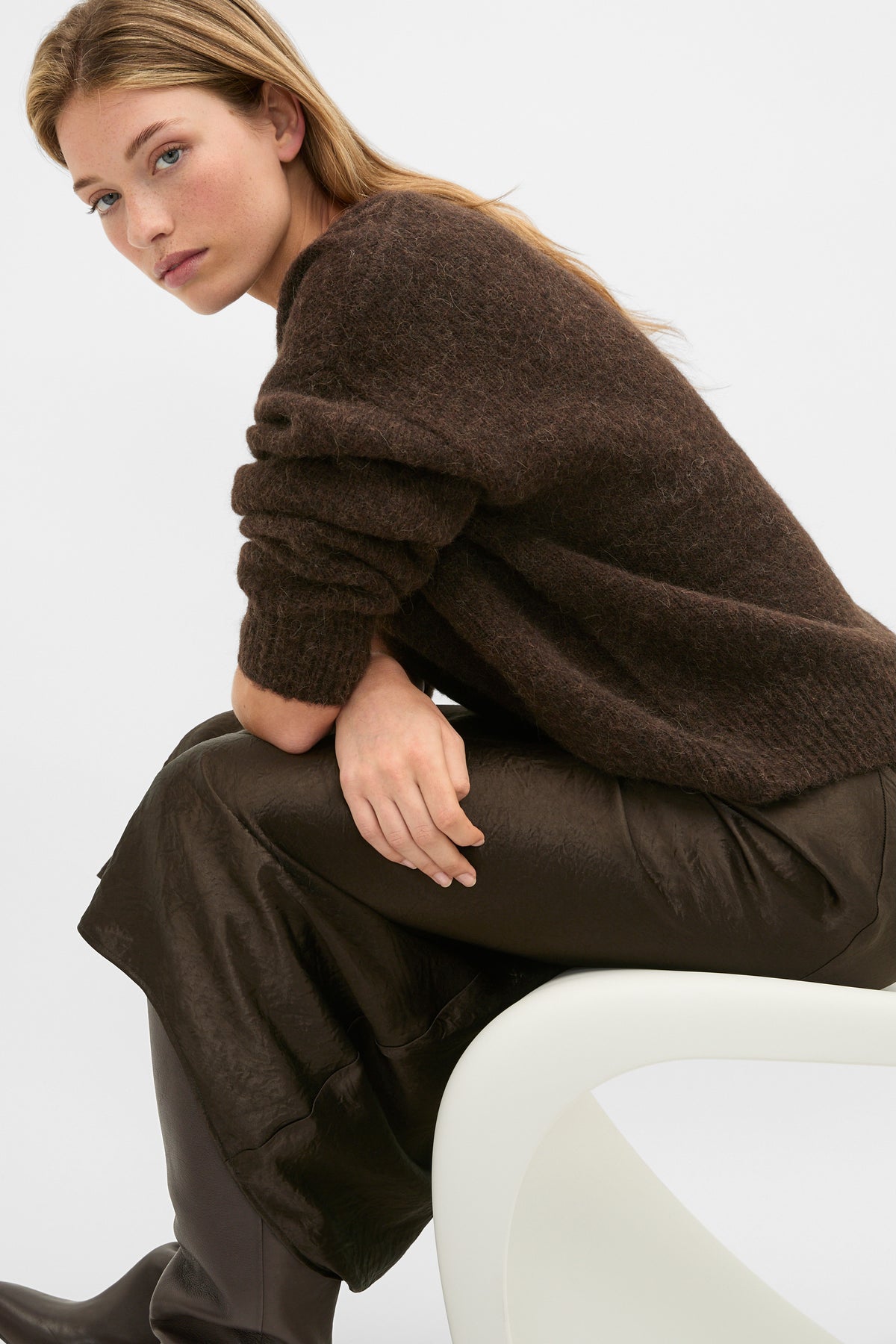 Lofty V Neck Slouch Knit