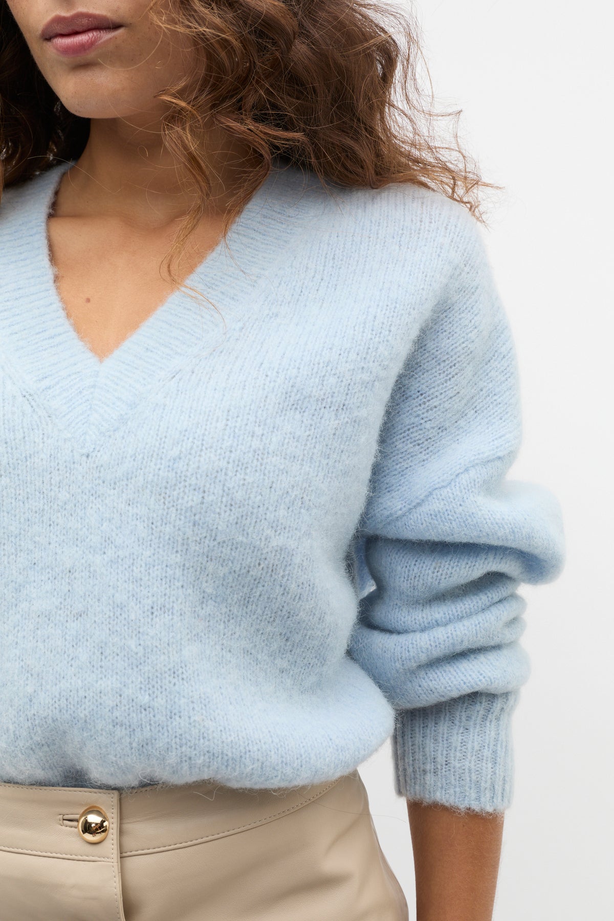 Lofty V Neck Slouch Knit