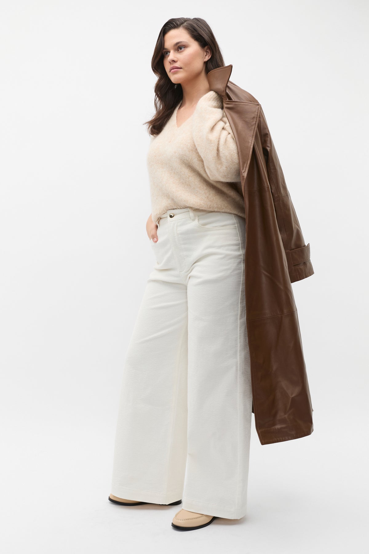 Lofty V Neck Slouch Knit