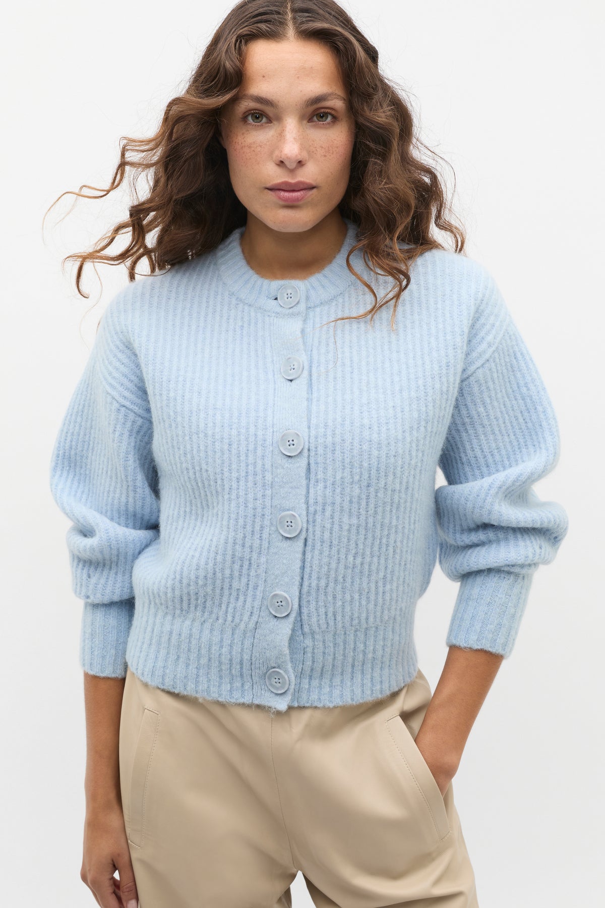 Lofty Rib Crew Neck Cardigan