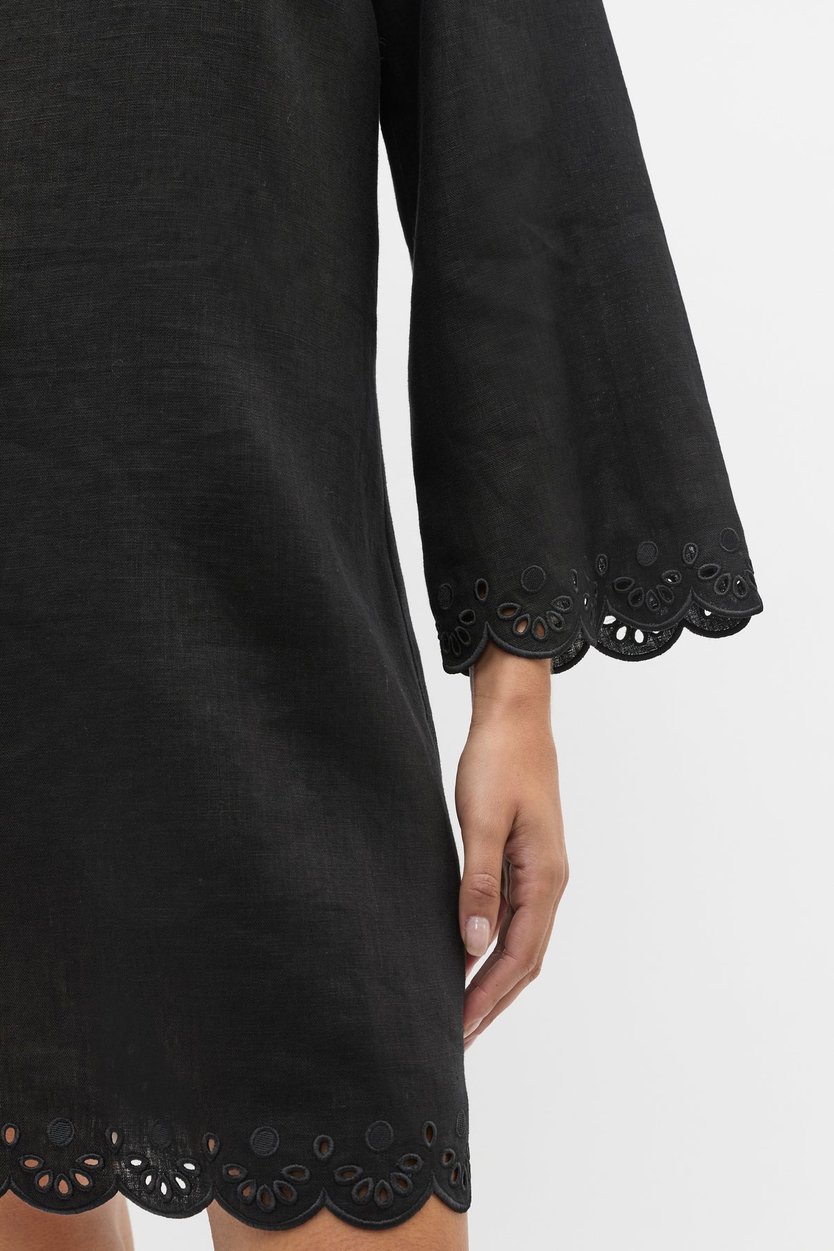 Scallop Broderie Mini Dress