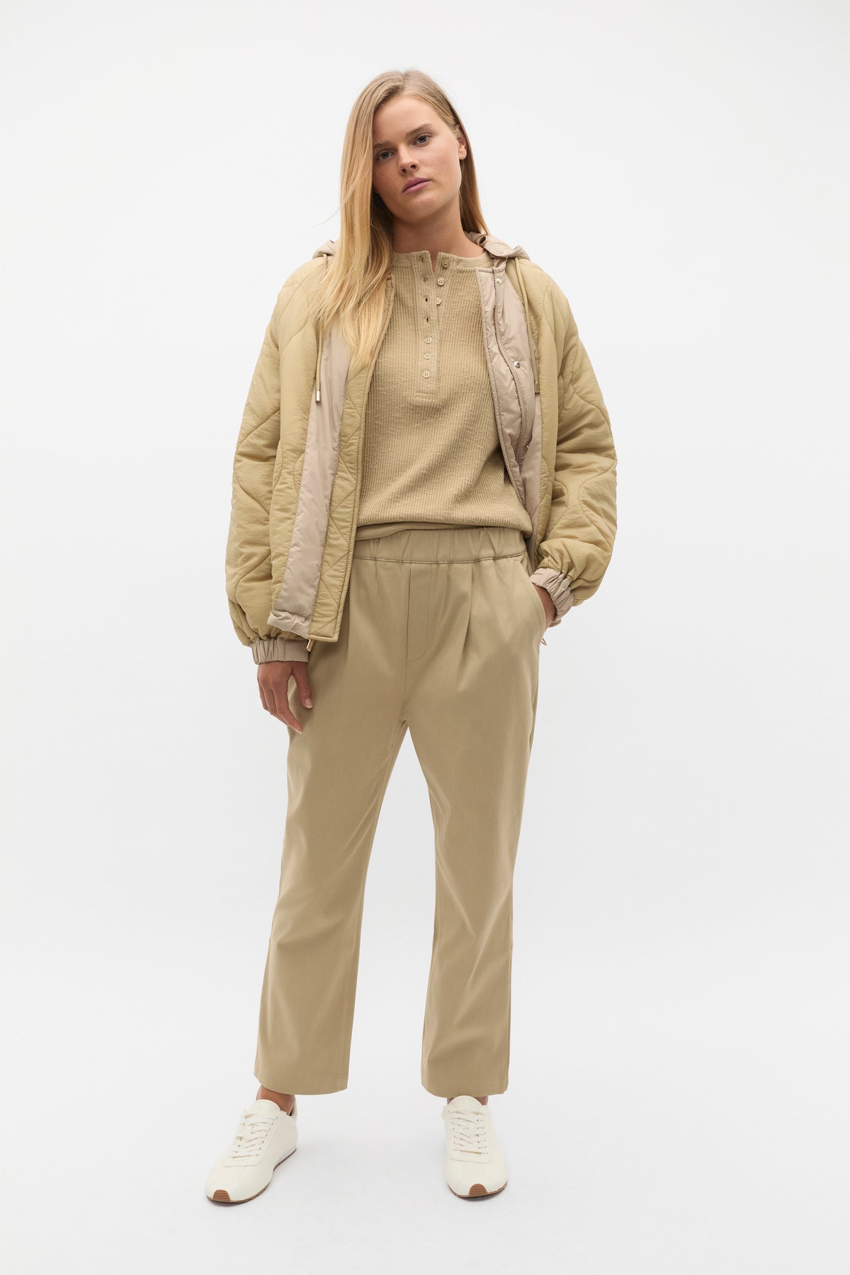 Tapered Leg Pleat Front Pant