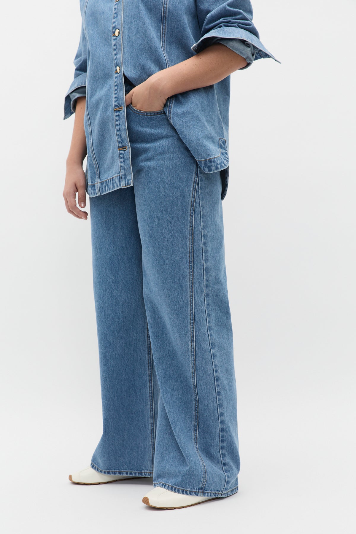 Denim Side Panel Jean
