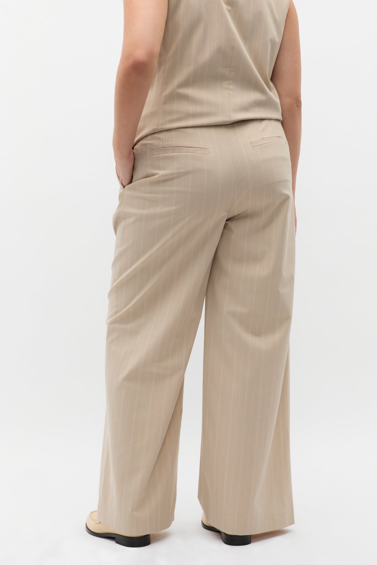 Pinstripe Pleat Pant