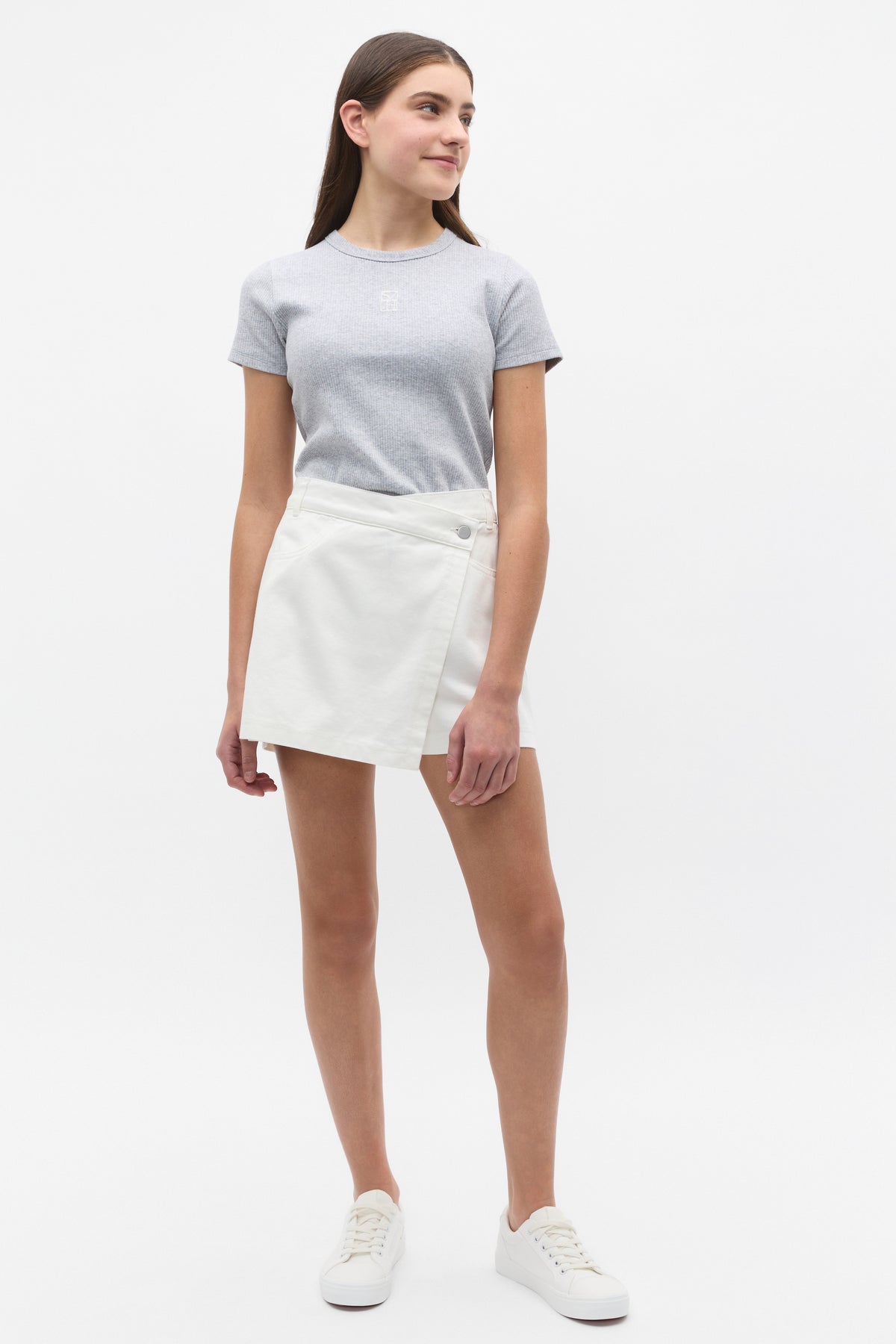 Denim Wrap Skort