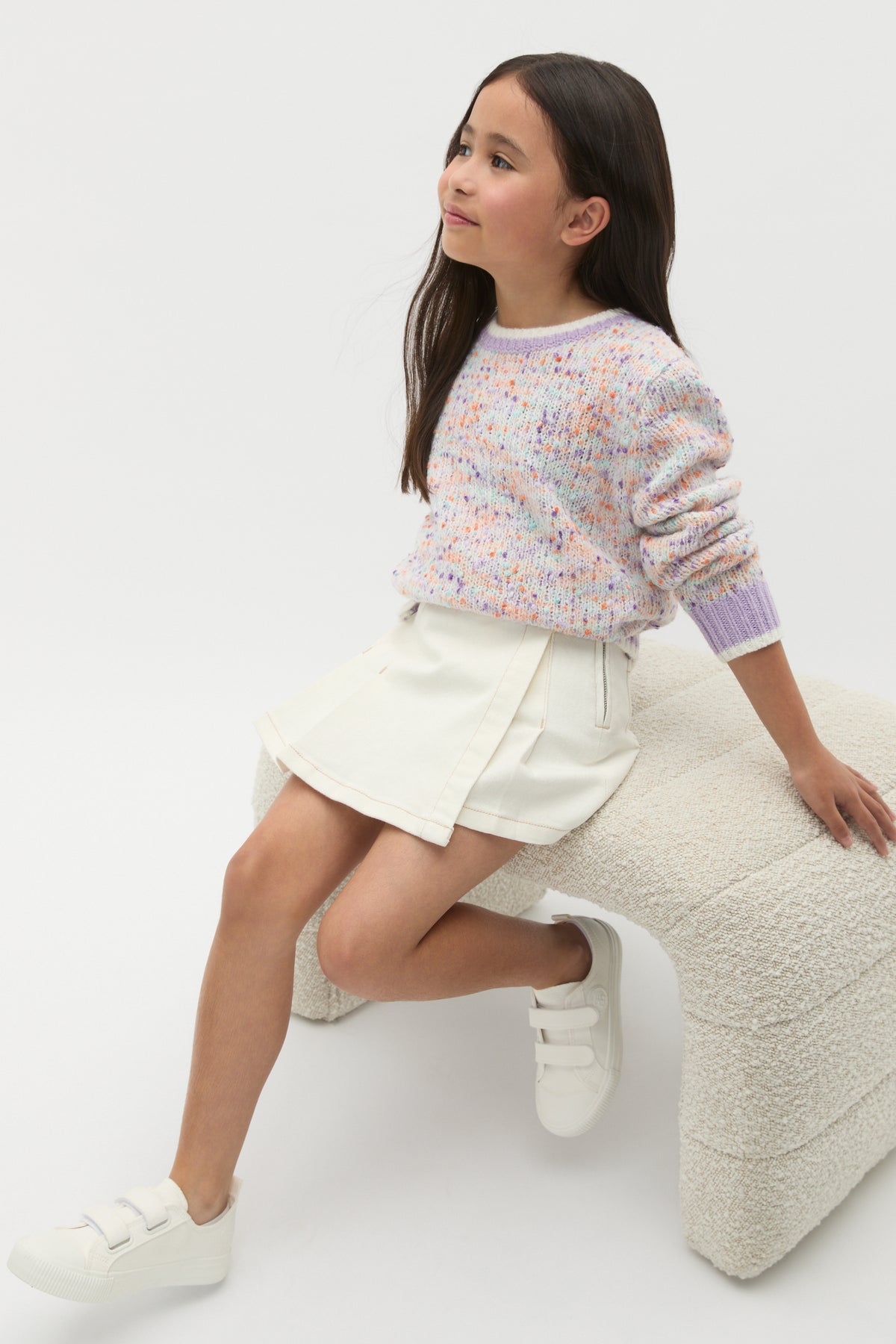 Pleat Denim Skort