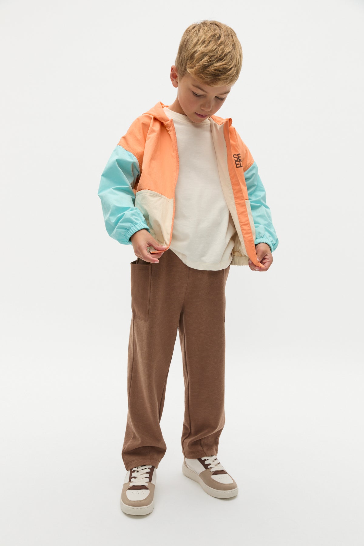 Colourblock Logo Jacket
