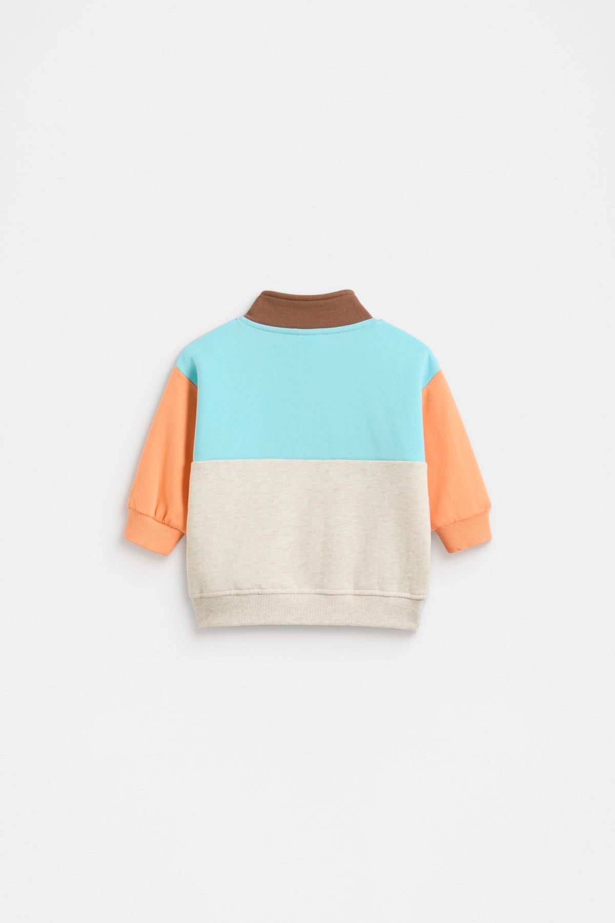 Colourblock Snap Sweat
