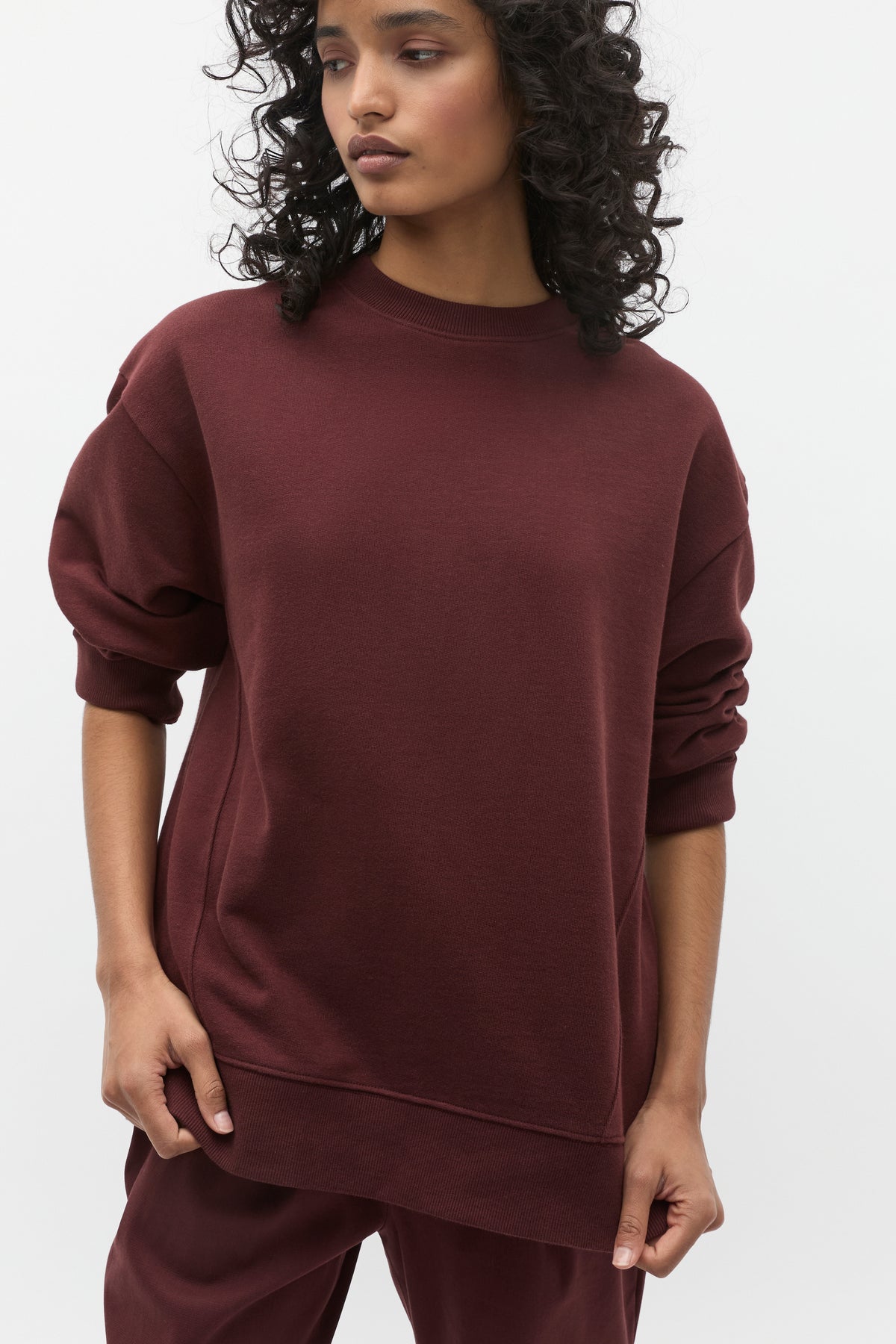 Longline Crew Neck Sweat