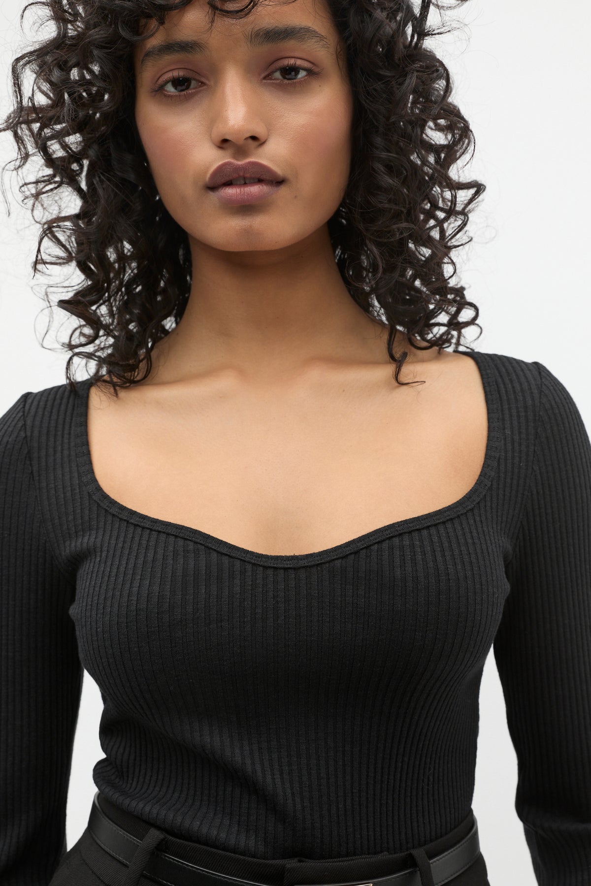 Sweetheart Neck Rib Top