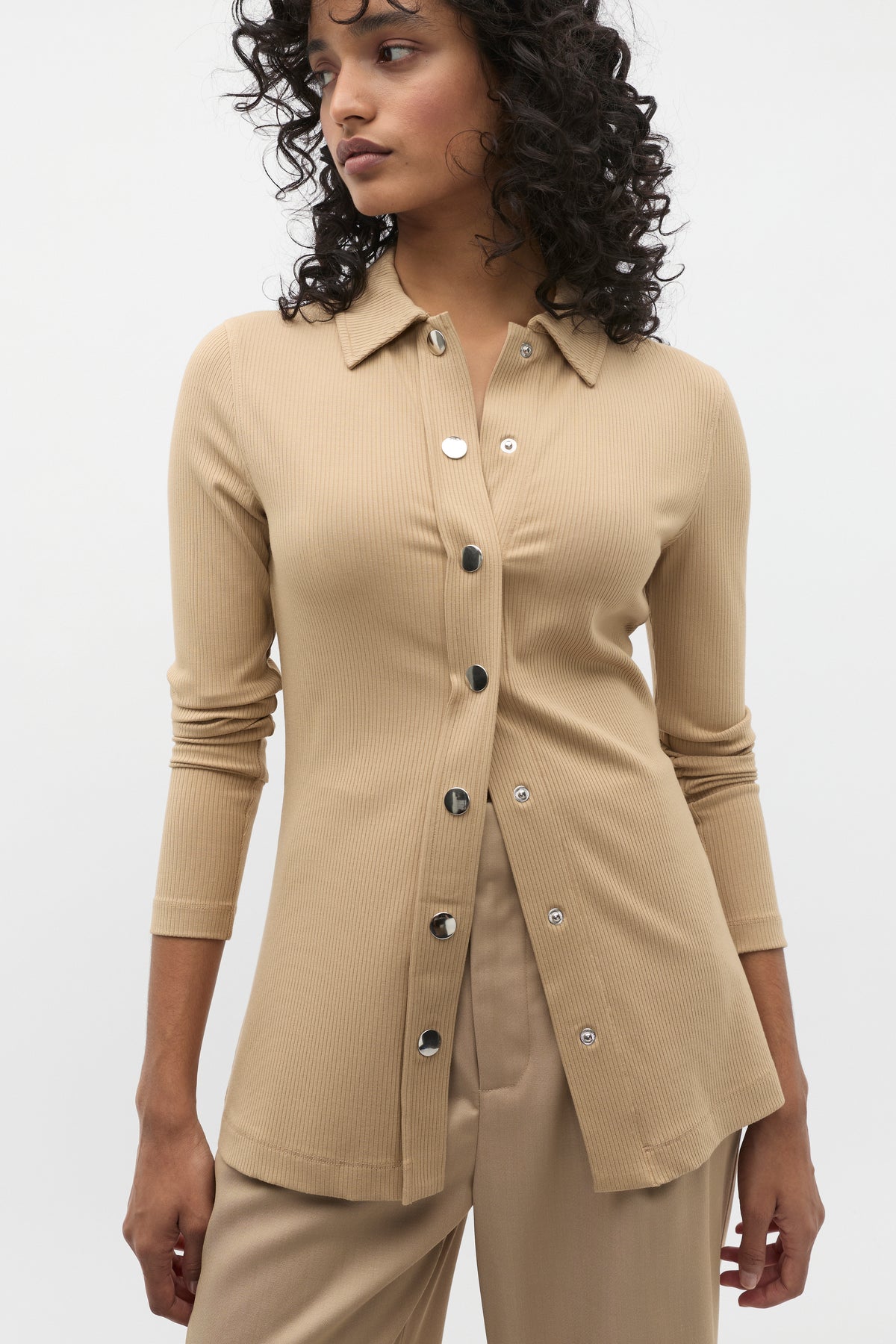 Placket Detail Polo Top