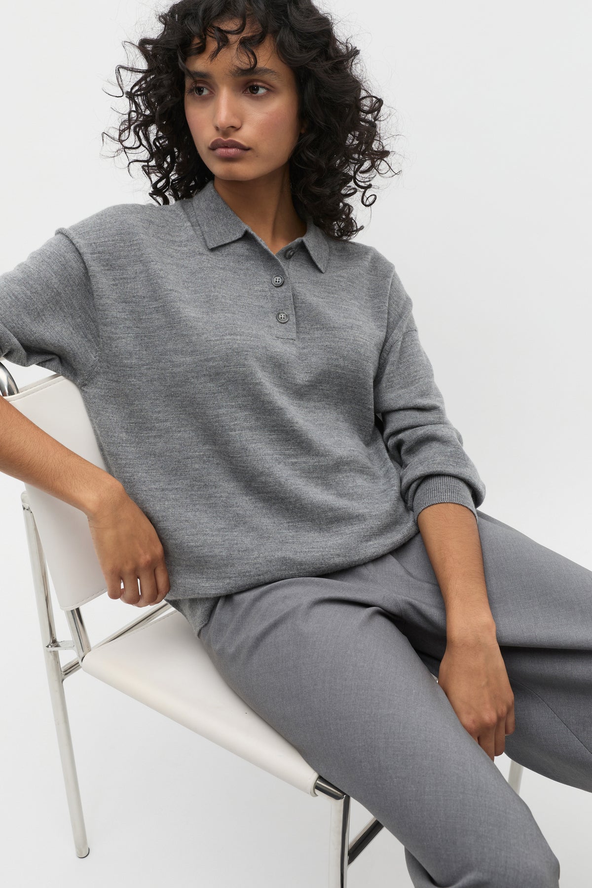 Merino Wool Slouch Polo