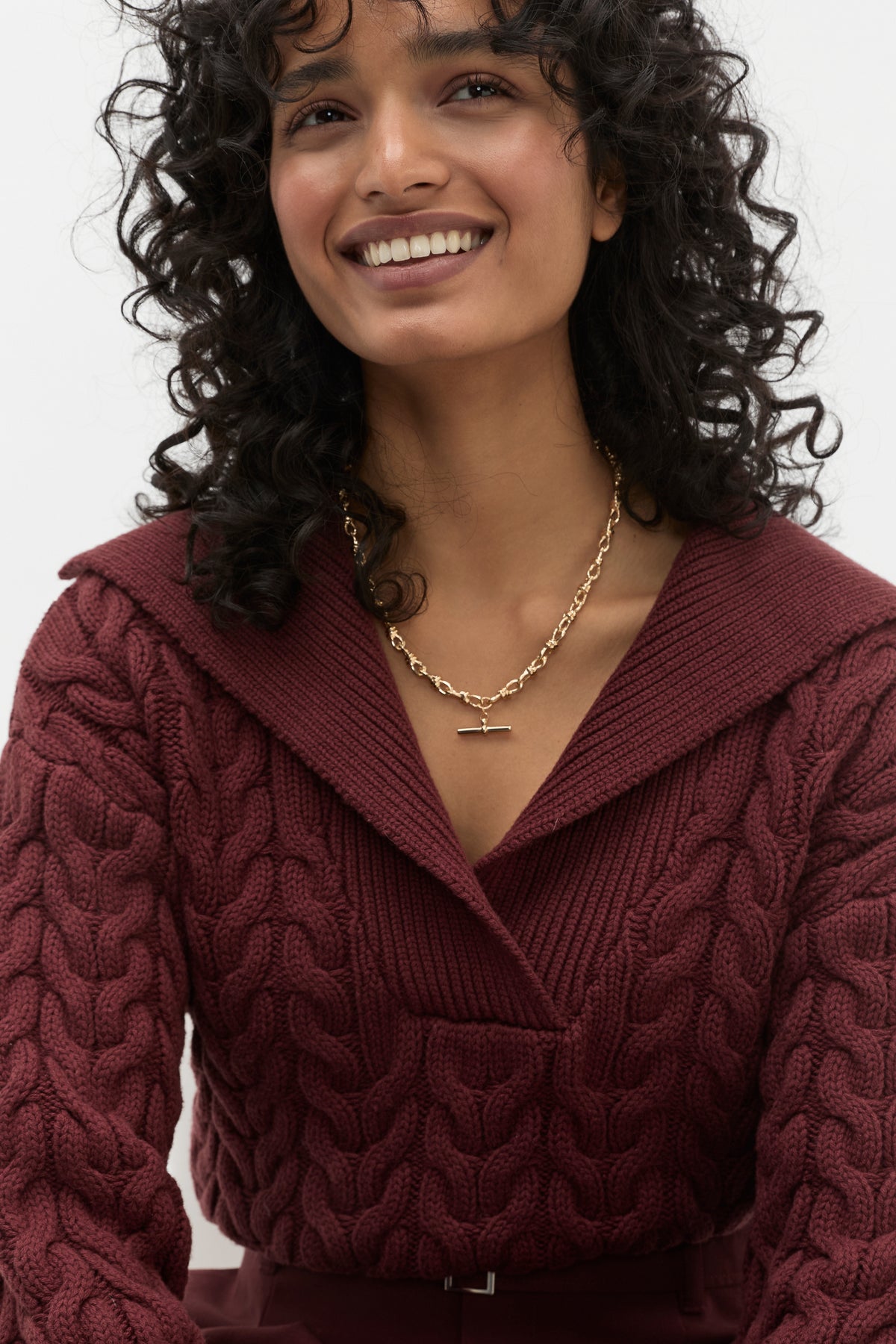 Easy Cable Knit Polo