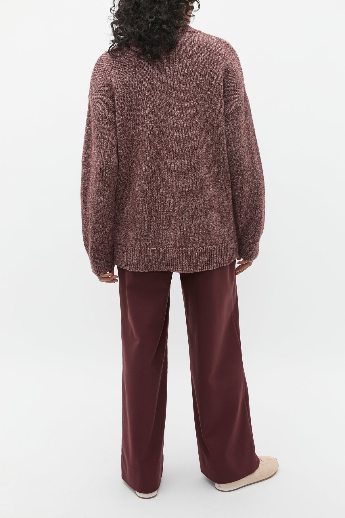 Slouch Crew Neck Twist Knit