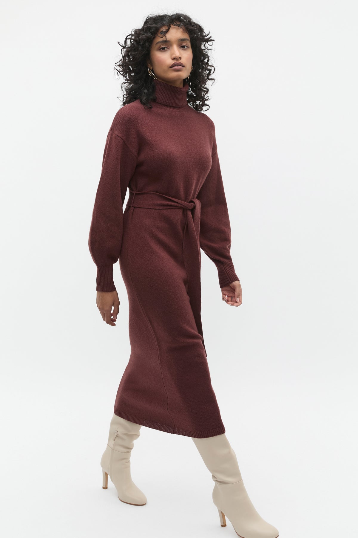Tie Knit Midi Dress