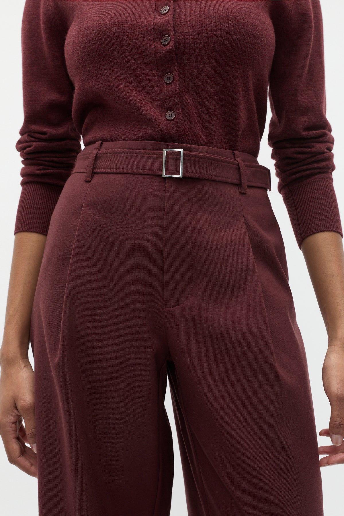 Belted Pleat Trouser