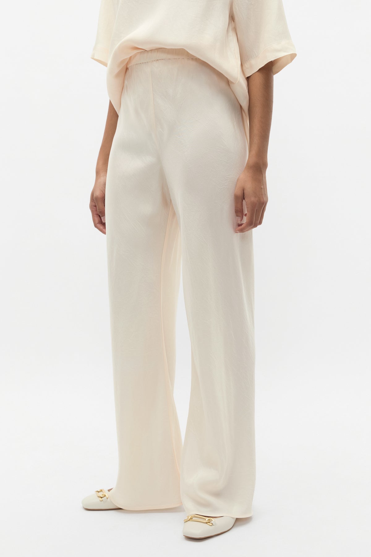 Crinkled Satin Pant