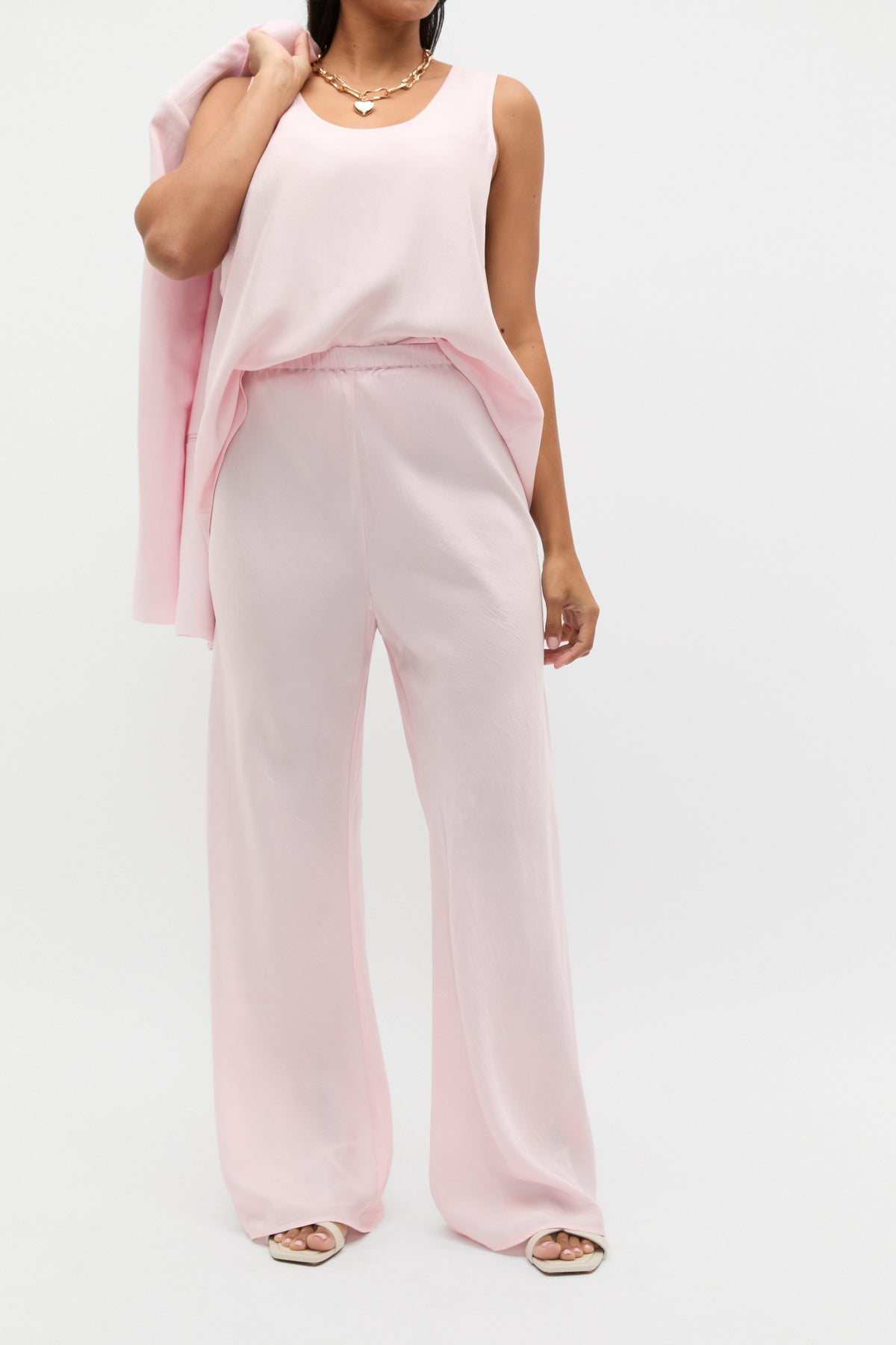 Crinkled Satin Pant