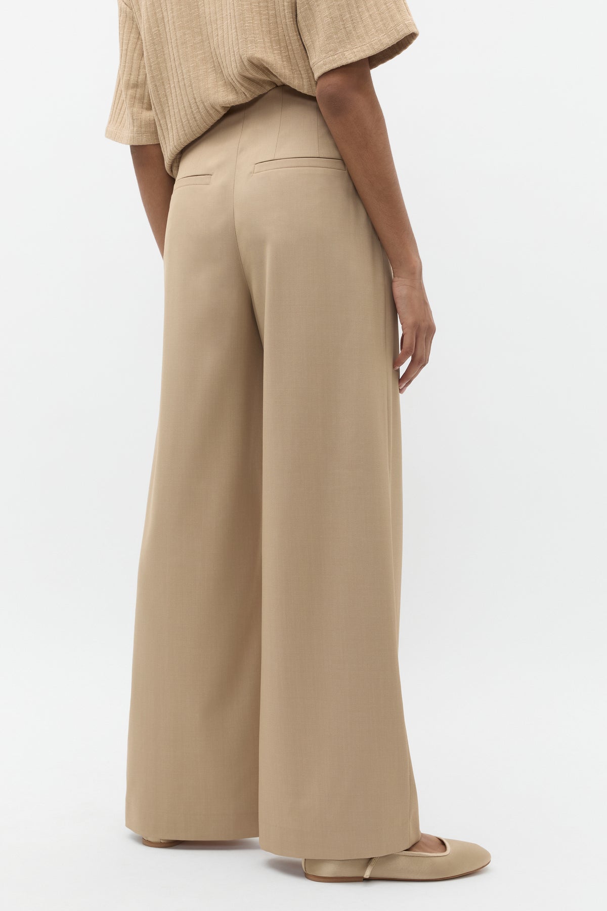 Crossdye Pleat Suit Pant