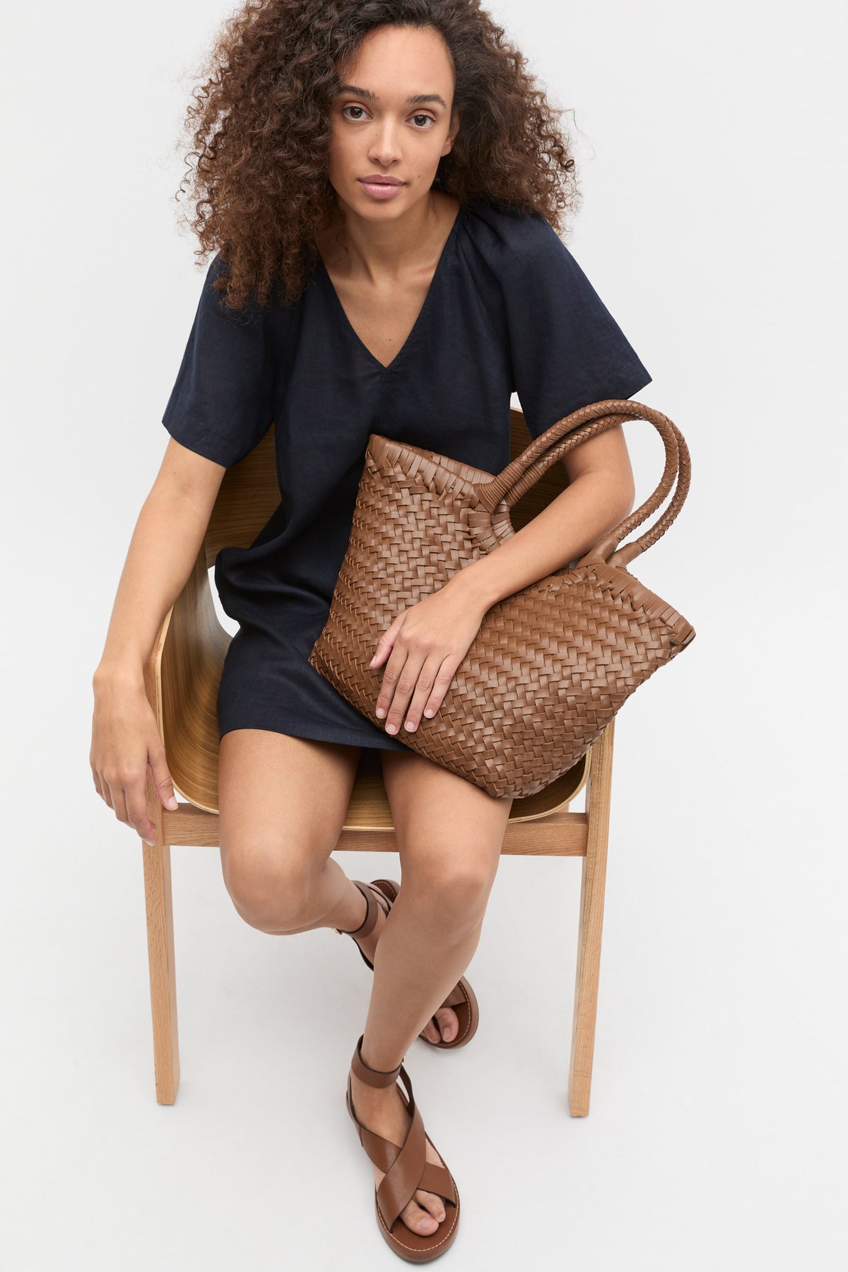 Leather Basket Bag