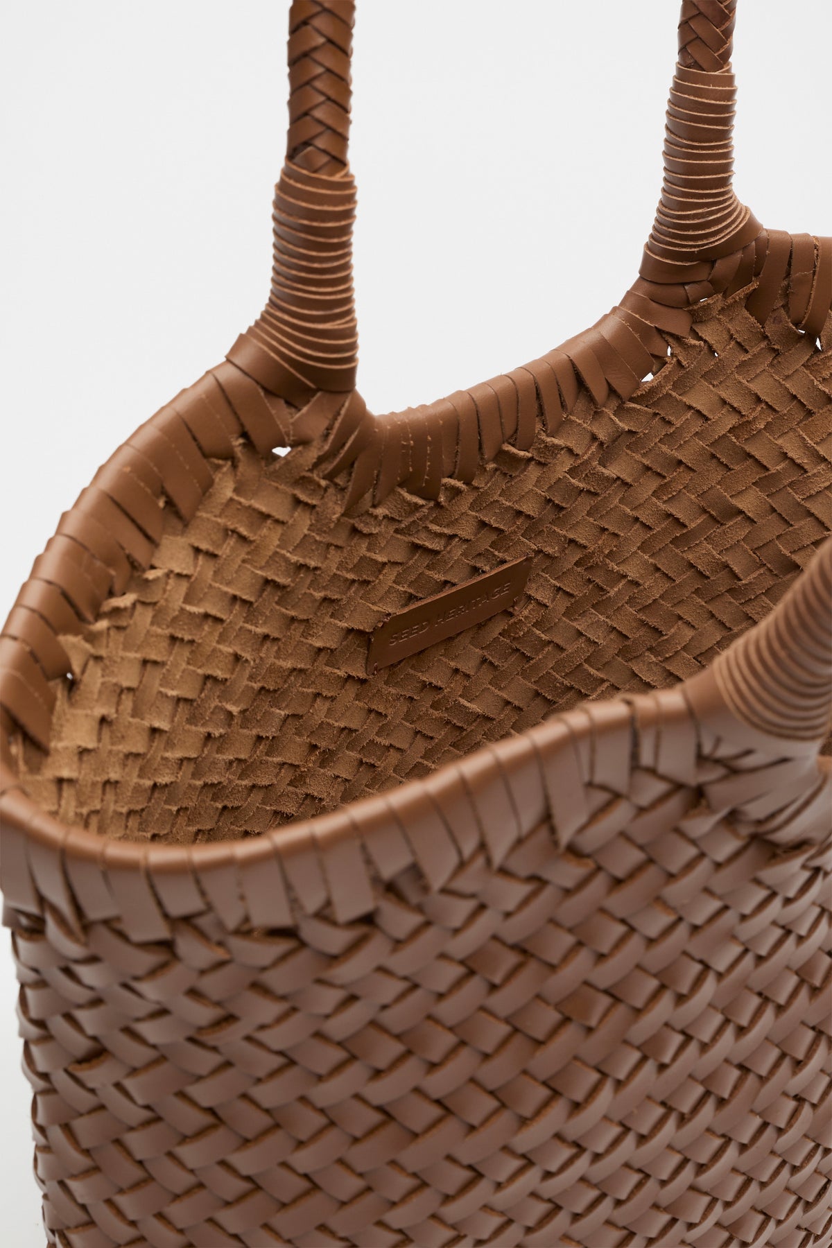 Leather Basket Bag