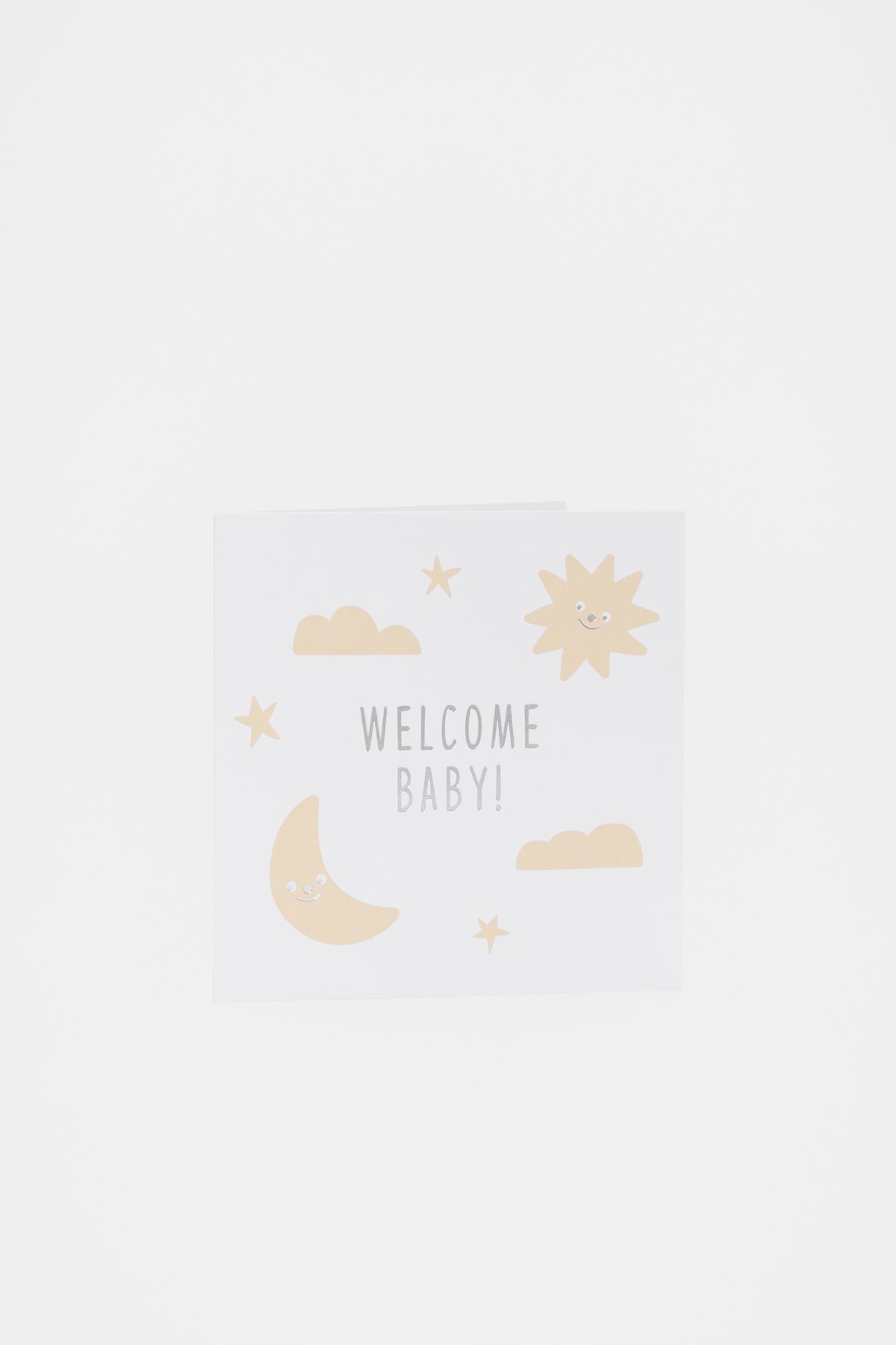 Welcome Baby Star and Moon Card