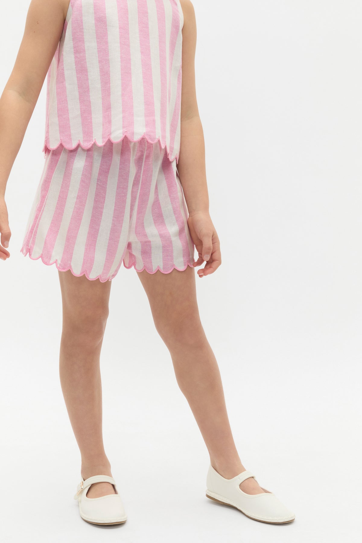 Stripe Scallop Short
