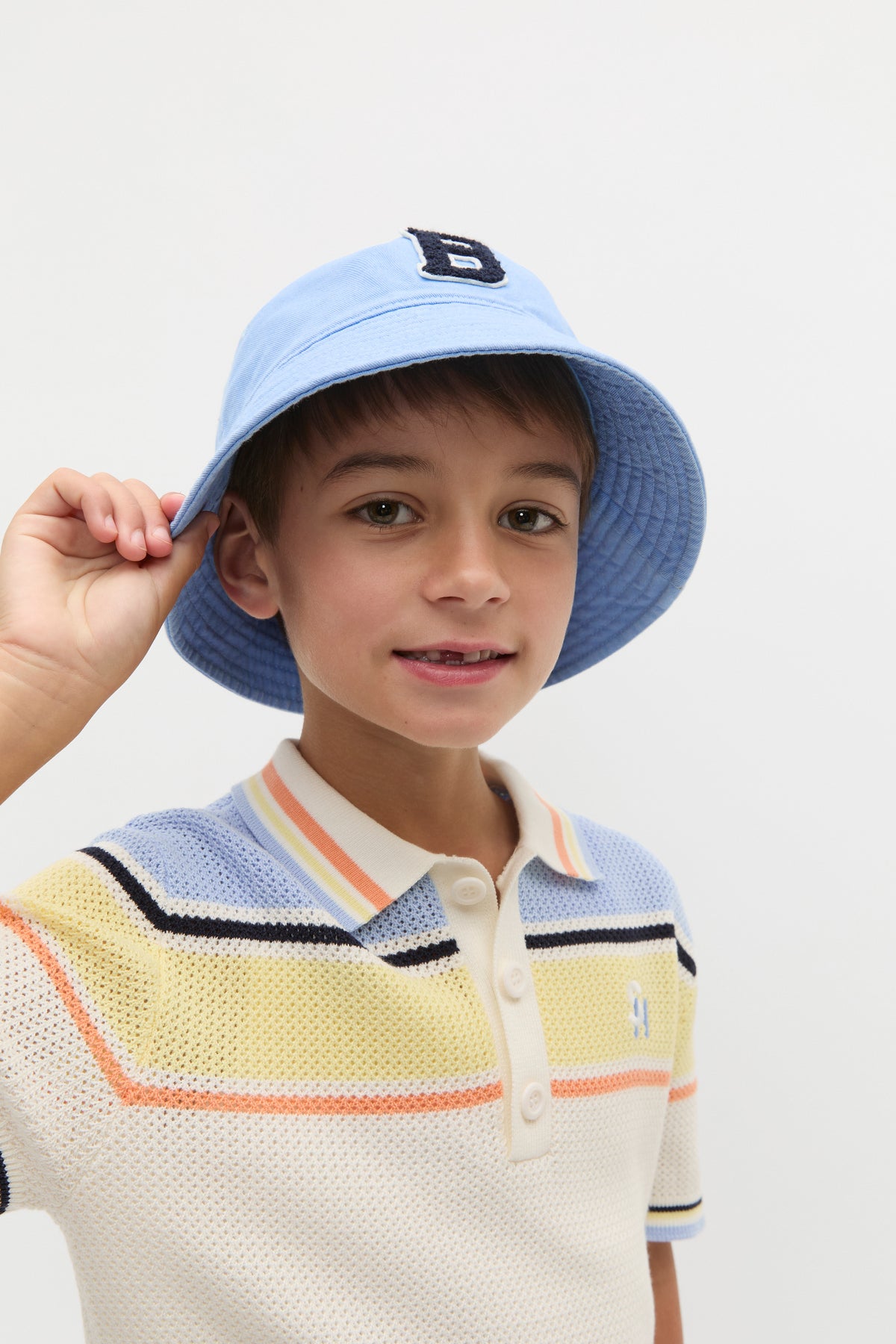 Blue Initial Bucket Hat