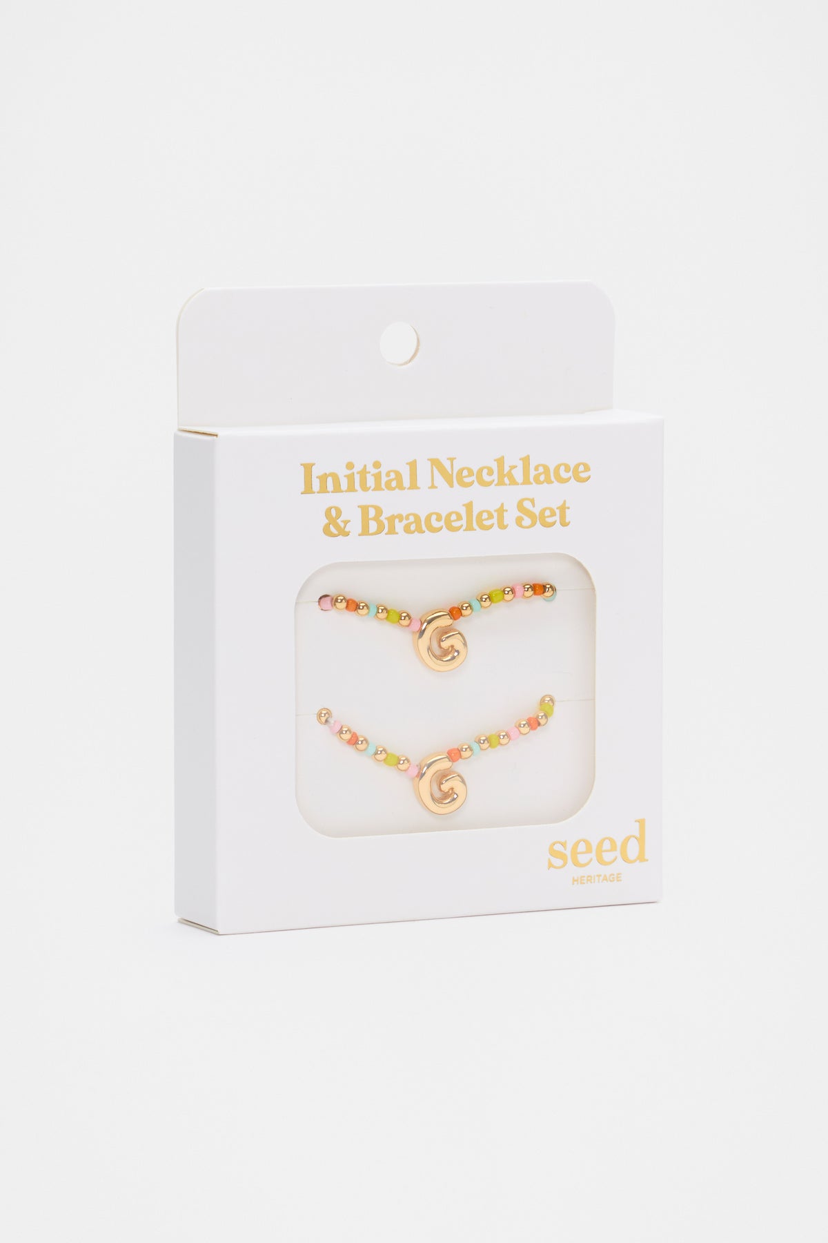 Initial Necklace And Bracelet Set