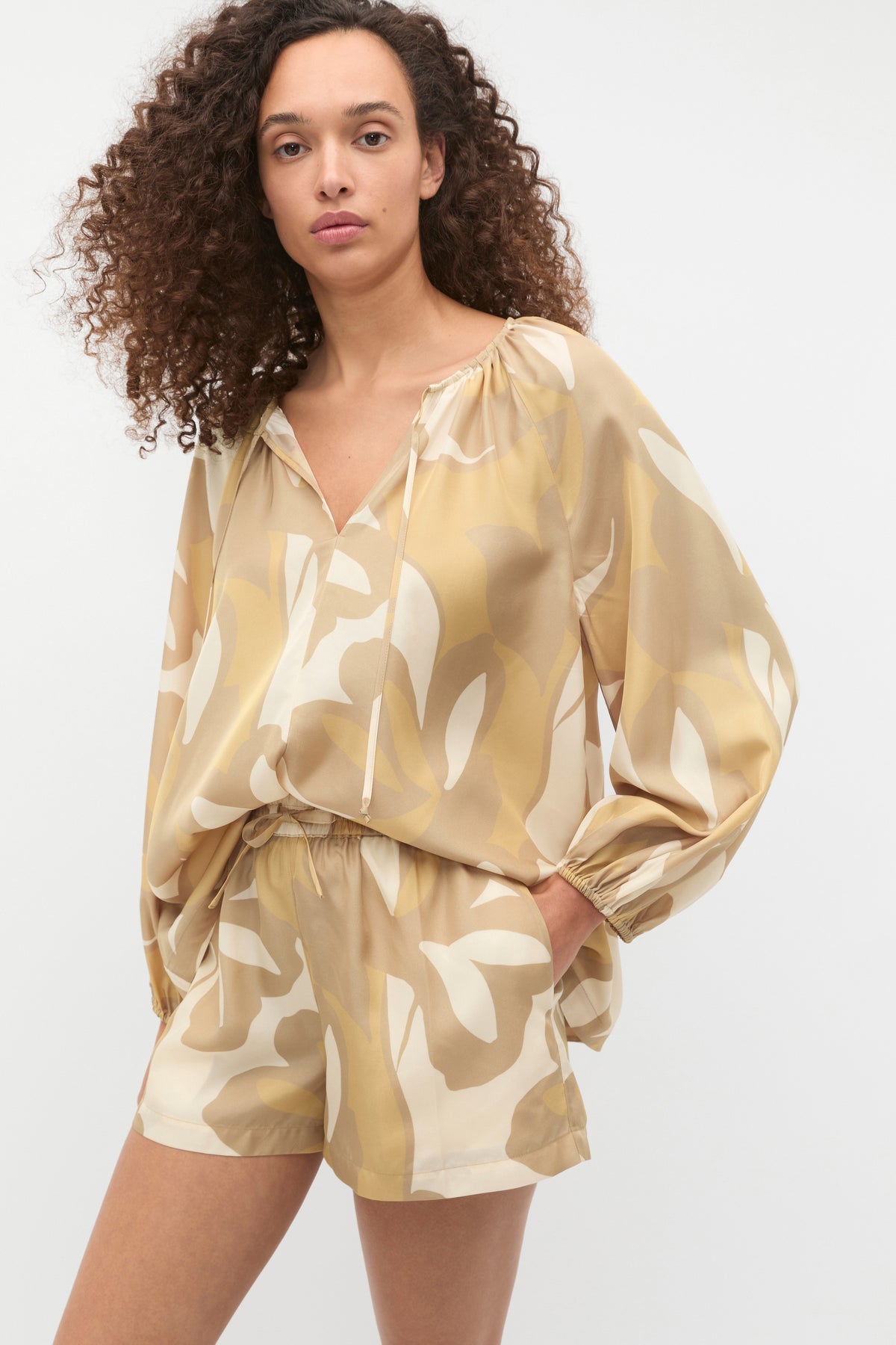 Satin Printed Blouse