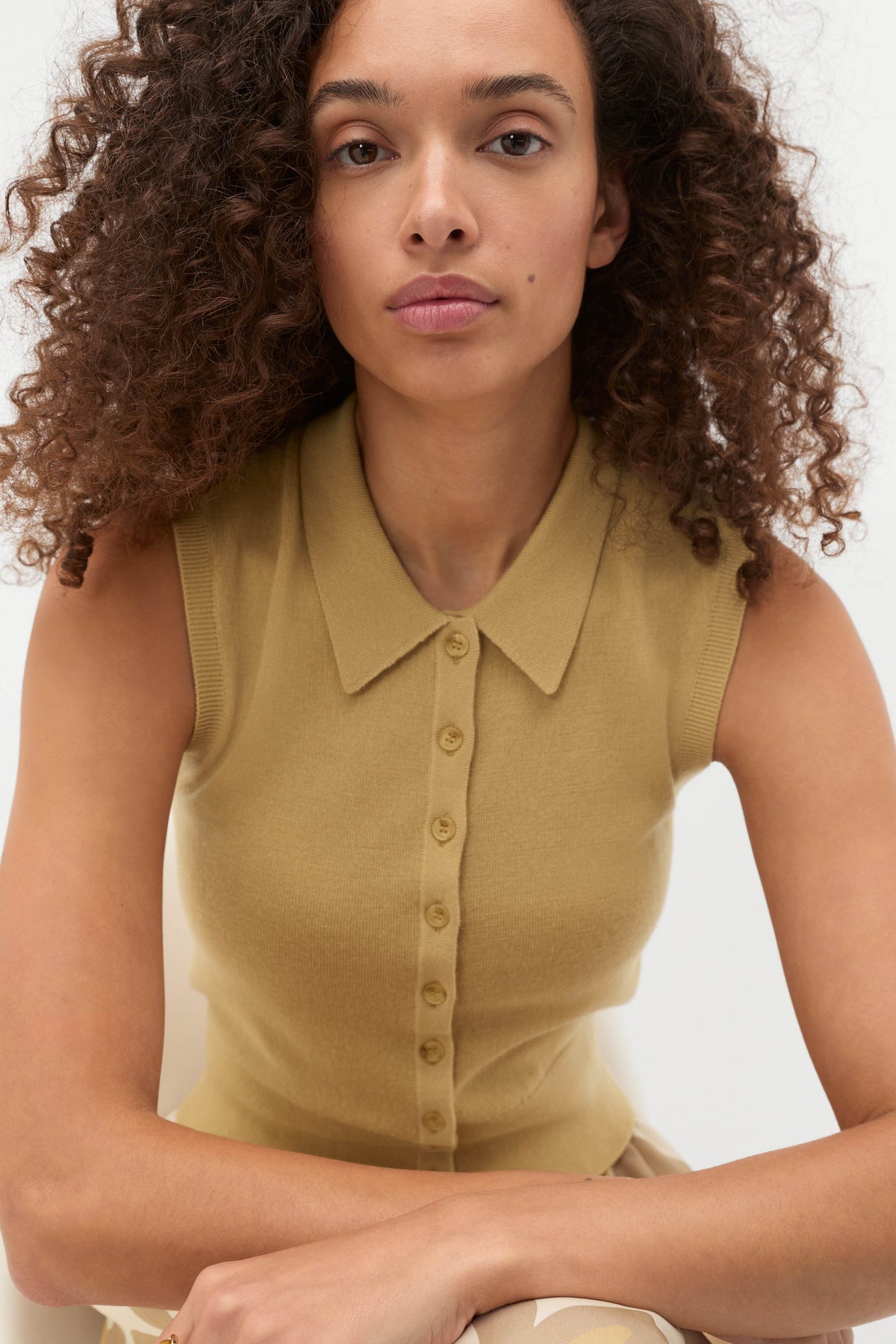 Merino Button Through Knit Vest