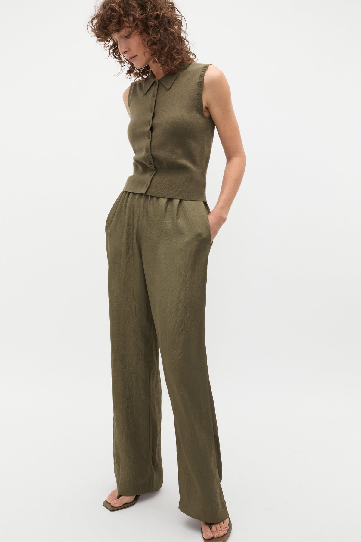 Merino Button Through Knit Vest