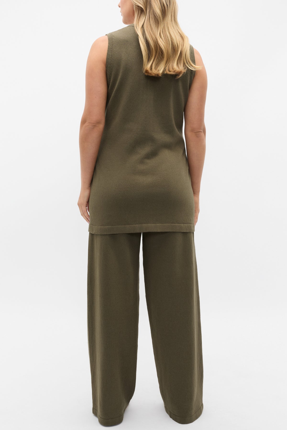 V Neck Button Through Knit Vest