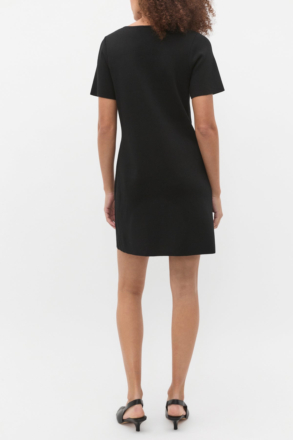 Crepe Knit Short Sleeve Mini Dress