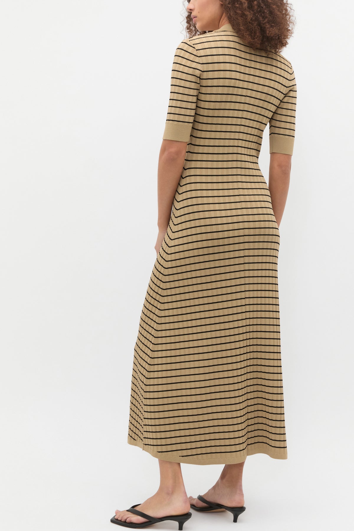 Crepe Knit Stripe Dress