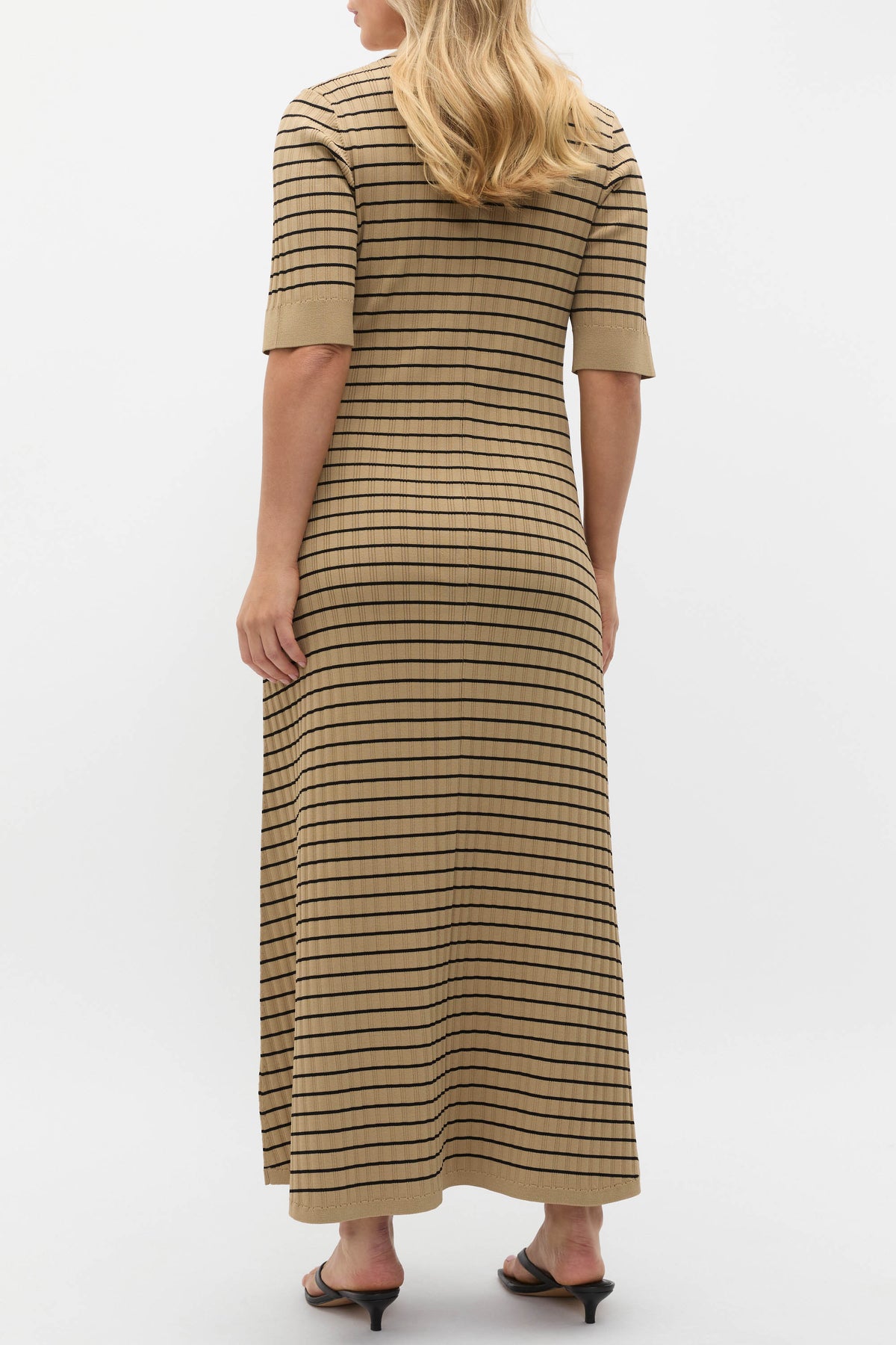 Crepe Knit Stripe Dress