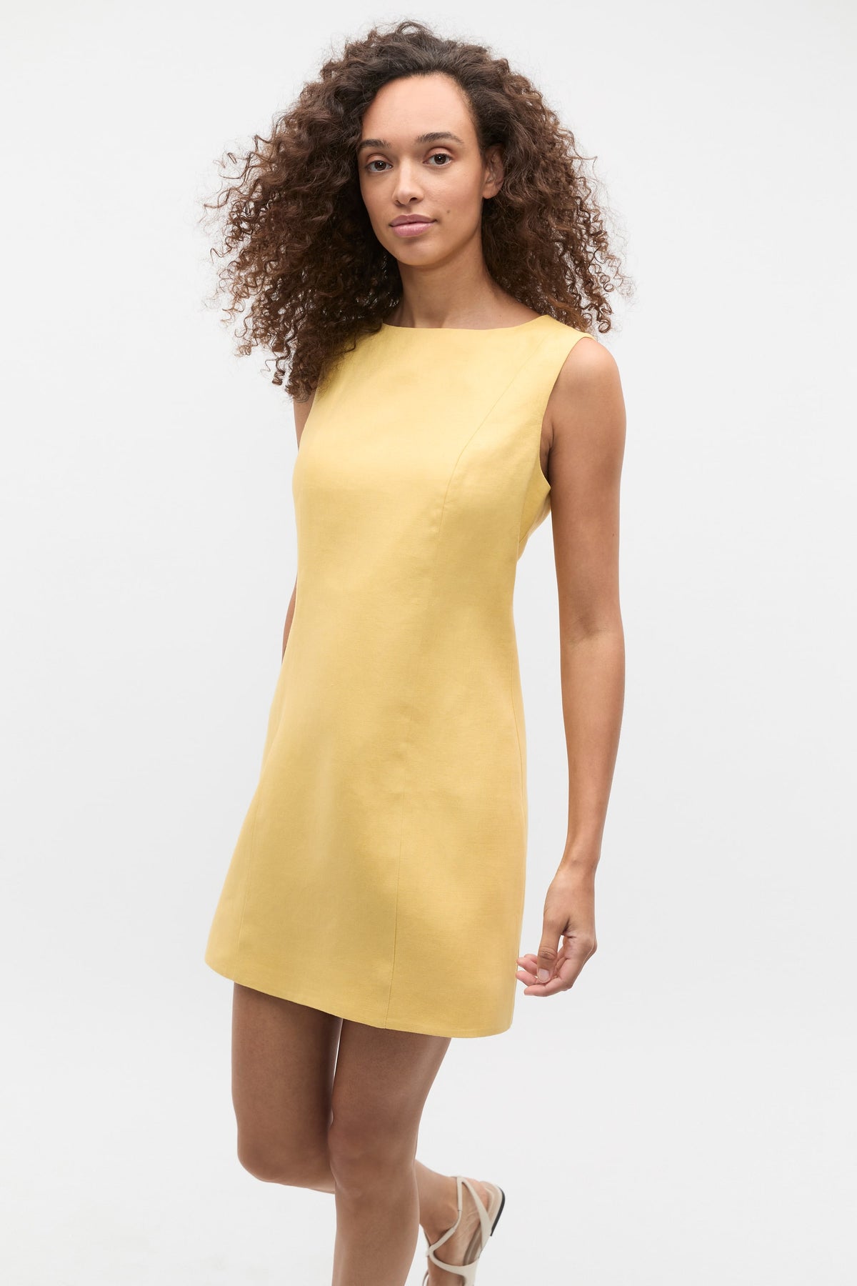 Linen Structured Shift Dress