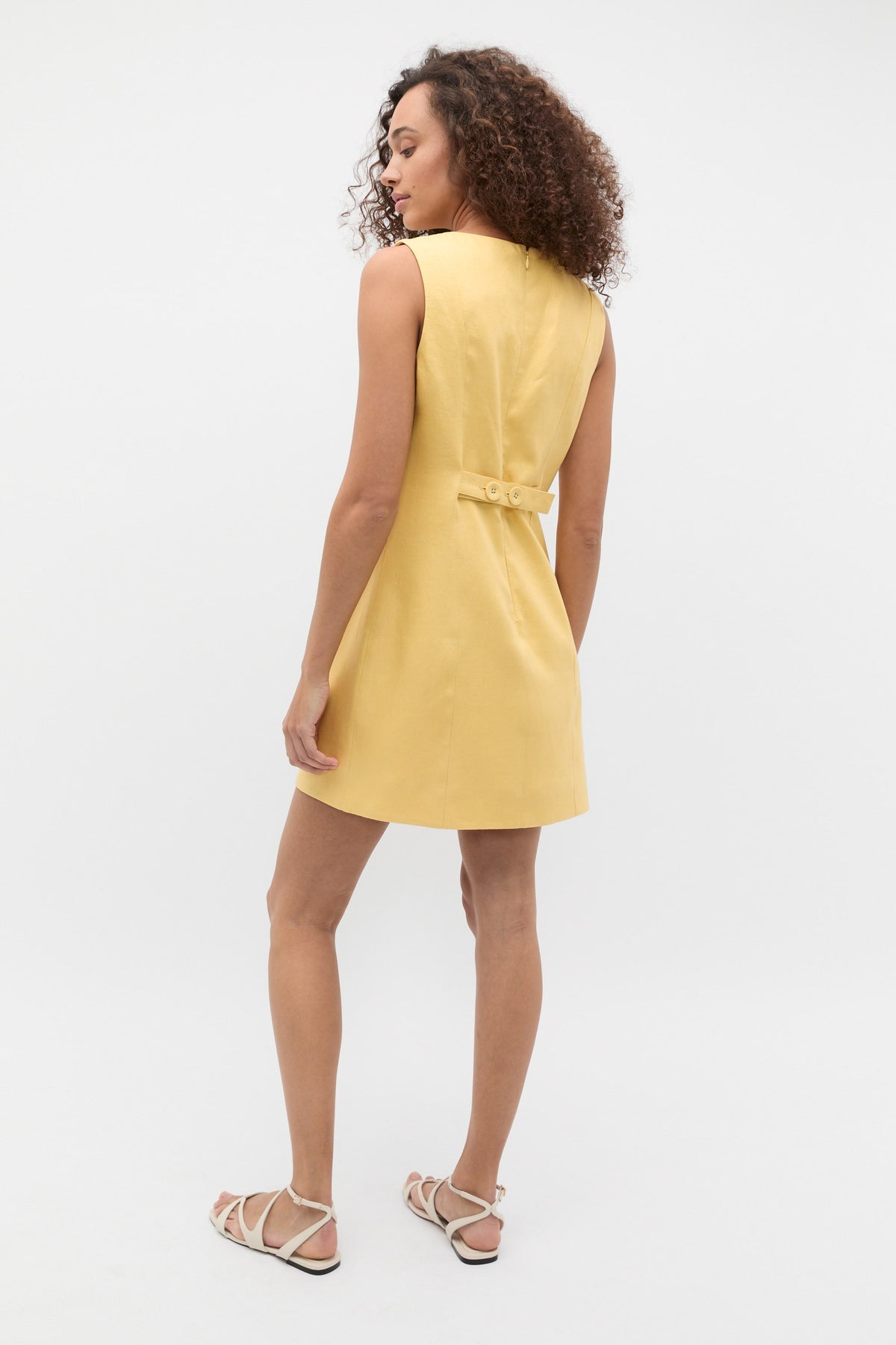 Linen Structured Shift Dress