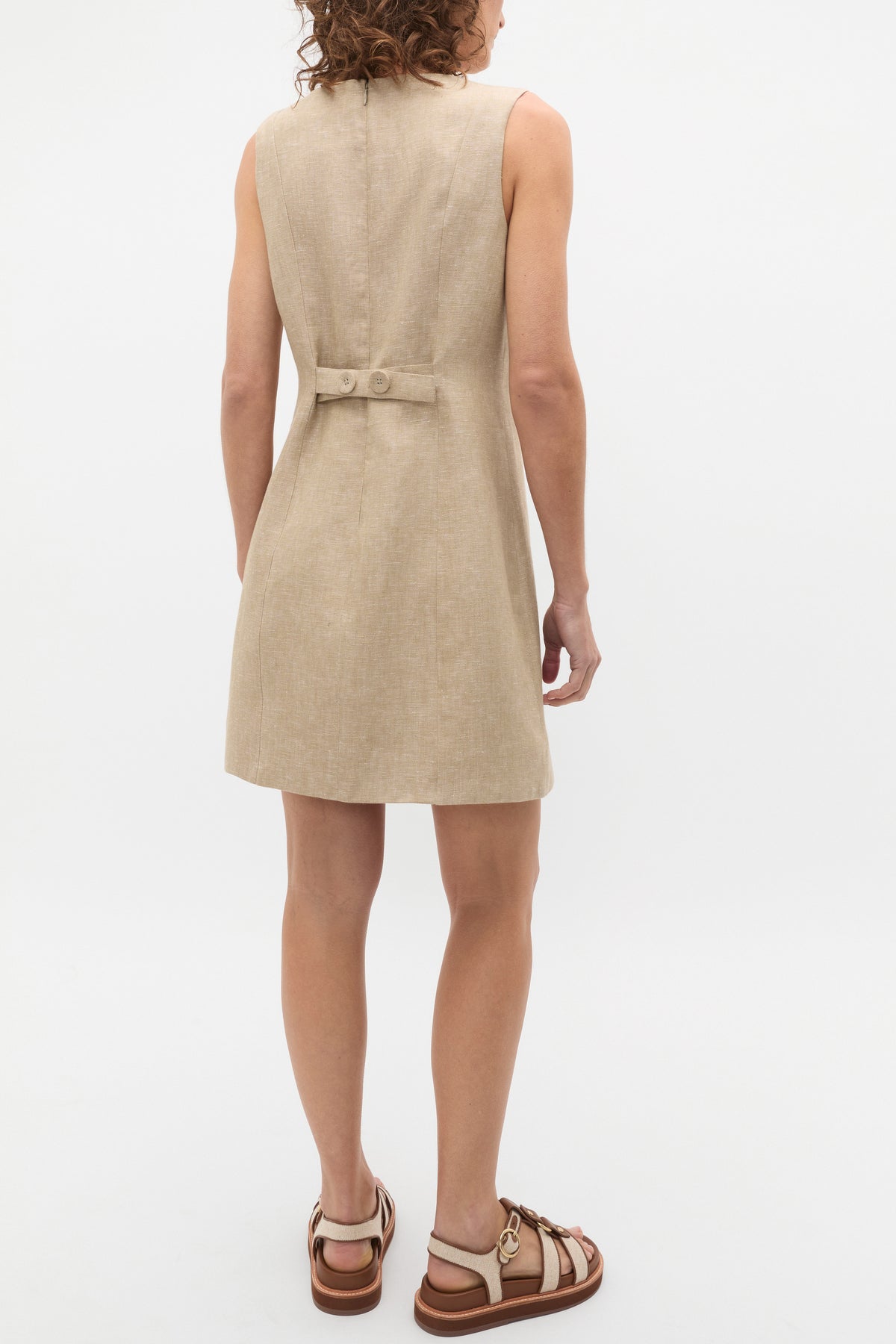 Linen Structured Shift Dress
