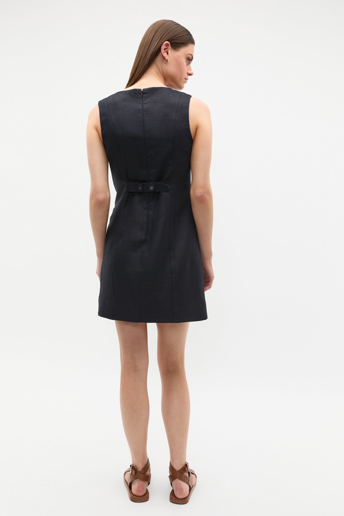 Linen Structured Shift Dress