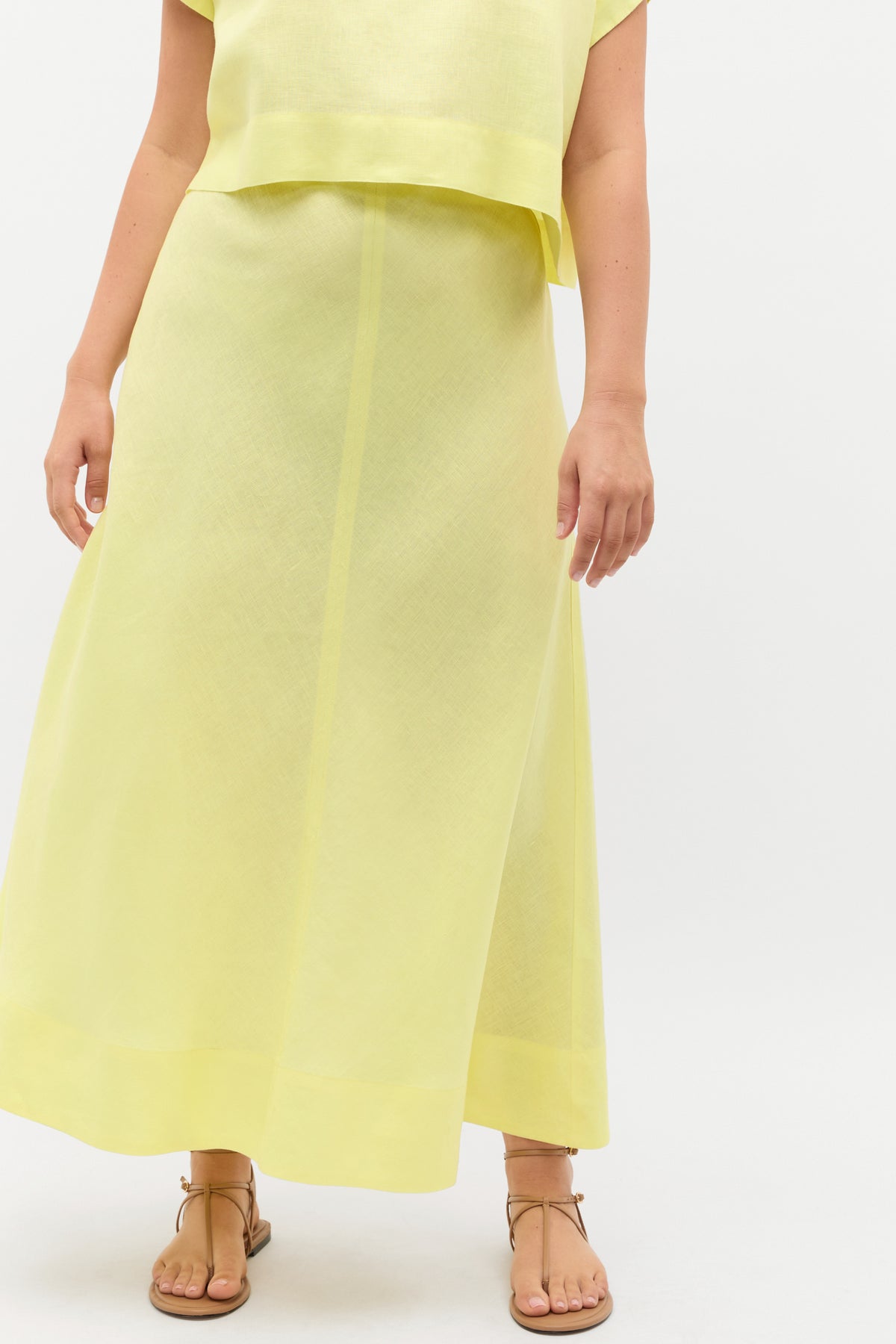Core Linen Seam Front Skirt