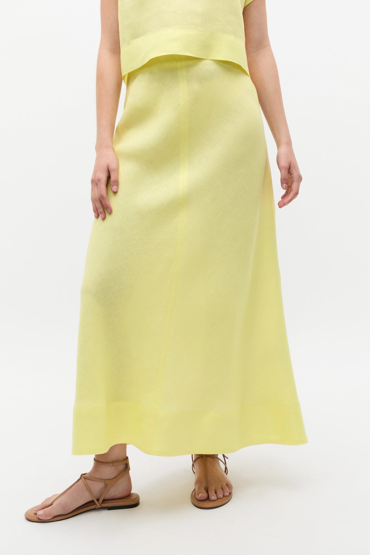 Core Linen Seam Front Skirt