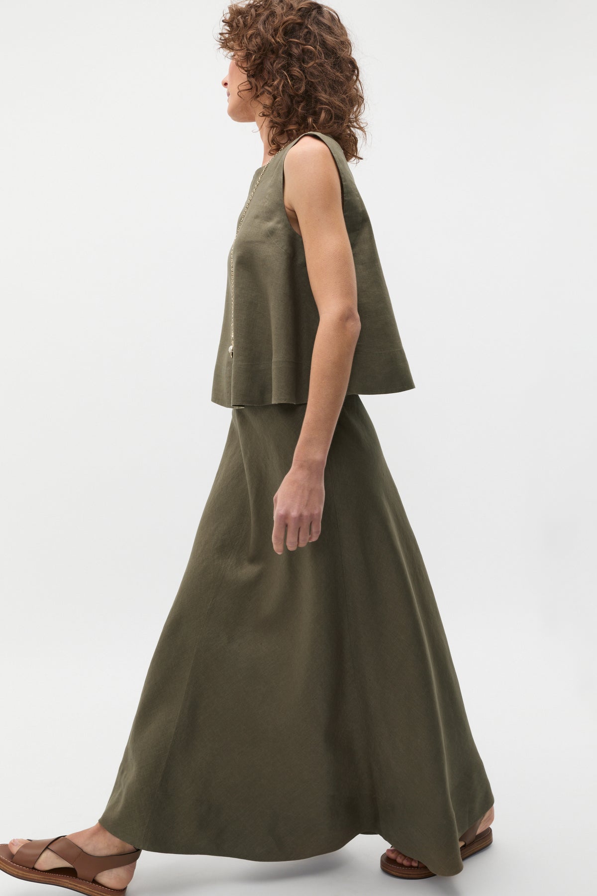 Core Linen Seam Front Skirt