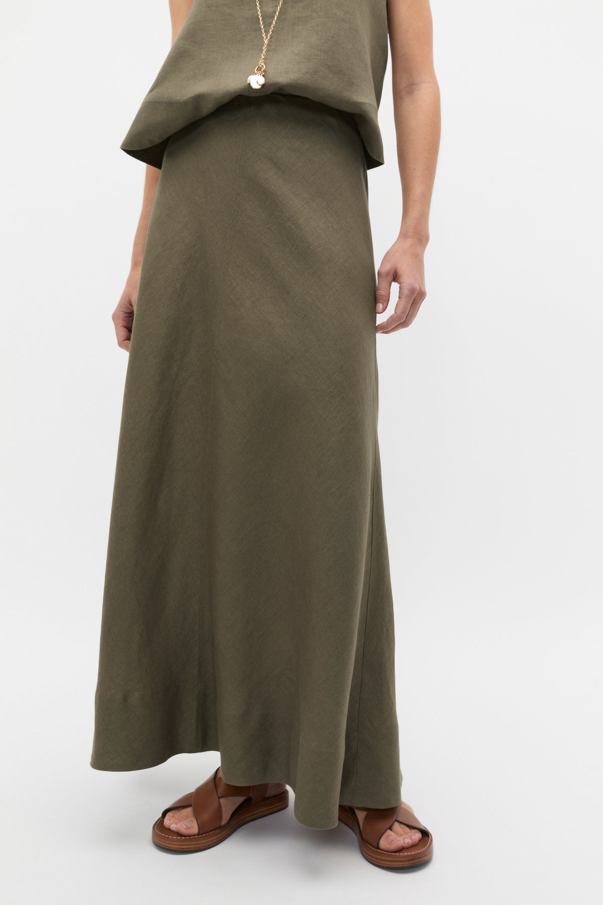 Core Linen Seam Front Skirt
