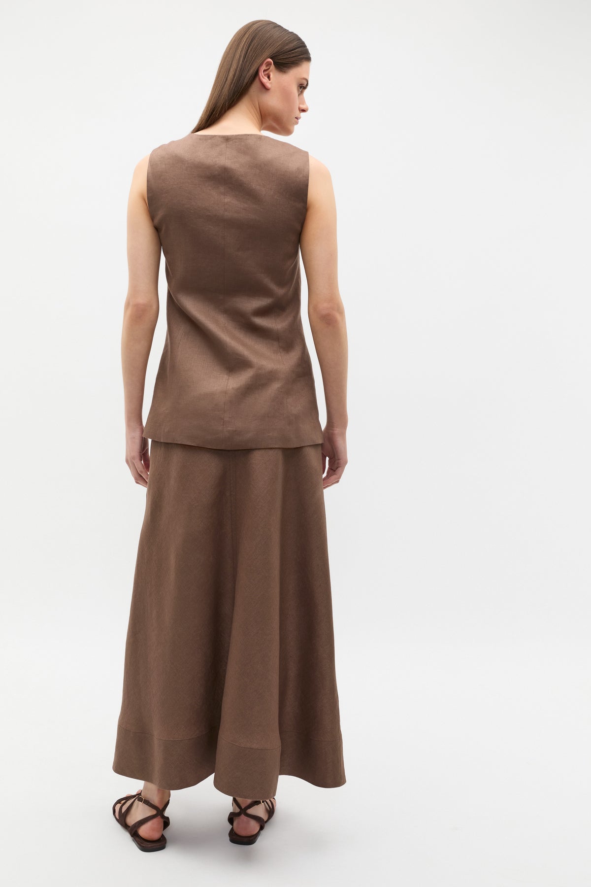 Core Linen Seam Front Skirt
