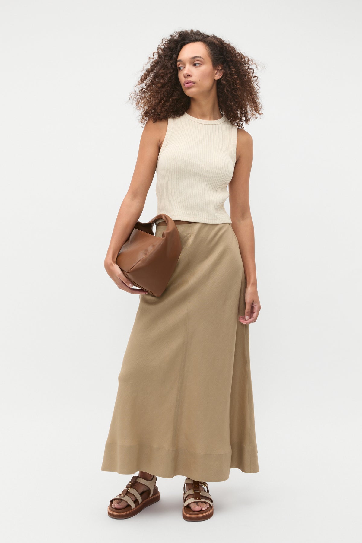 Core Linen Seam Front Skirt