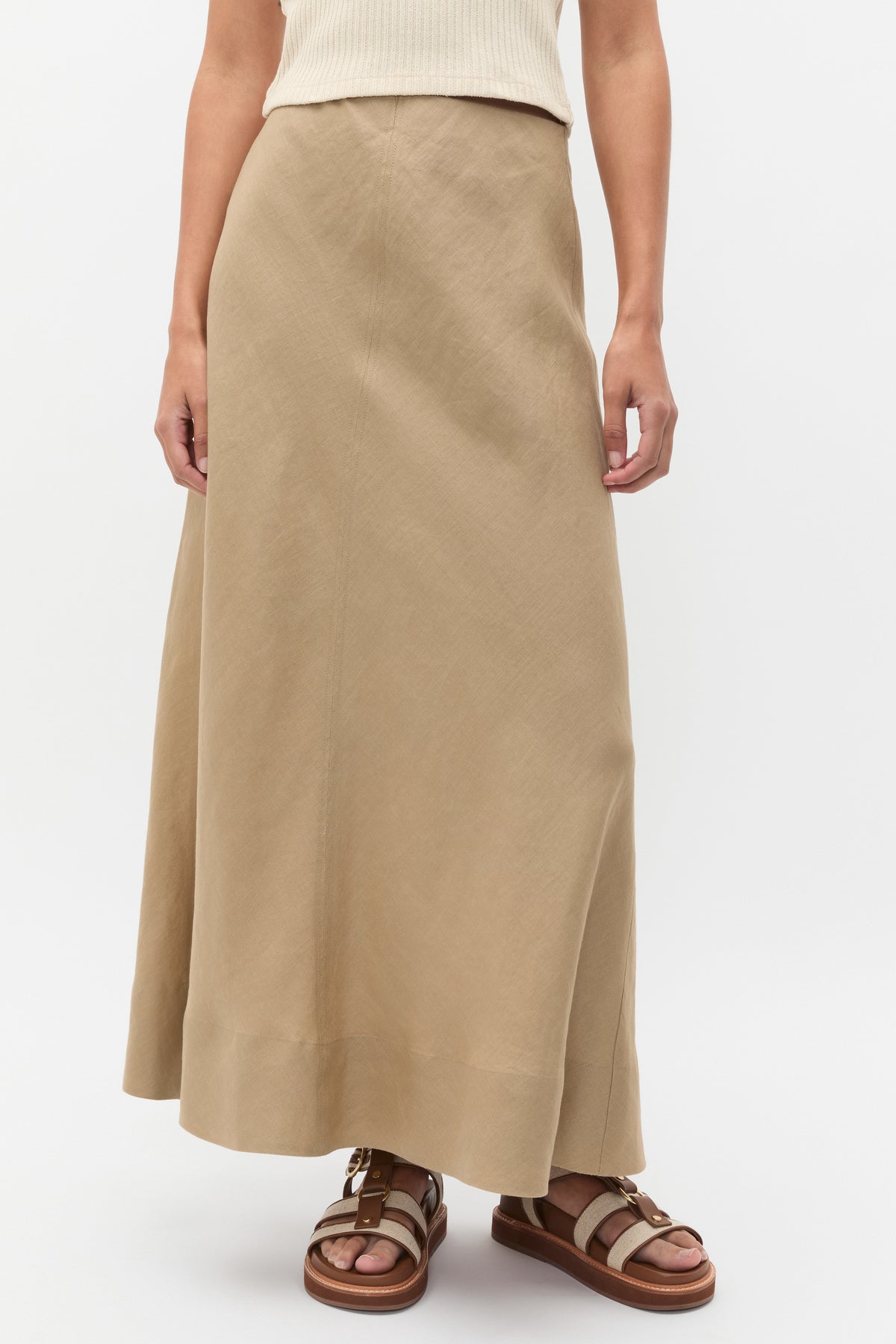 Core Linen Seam Front Skirt