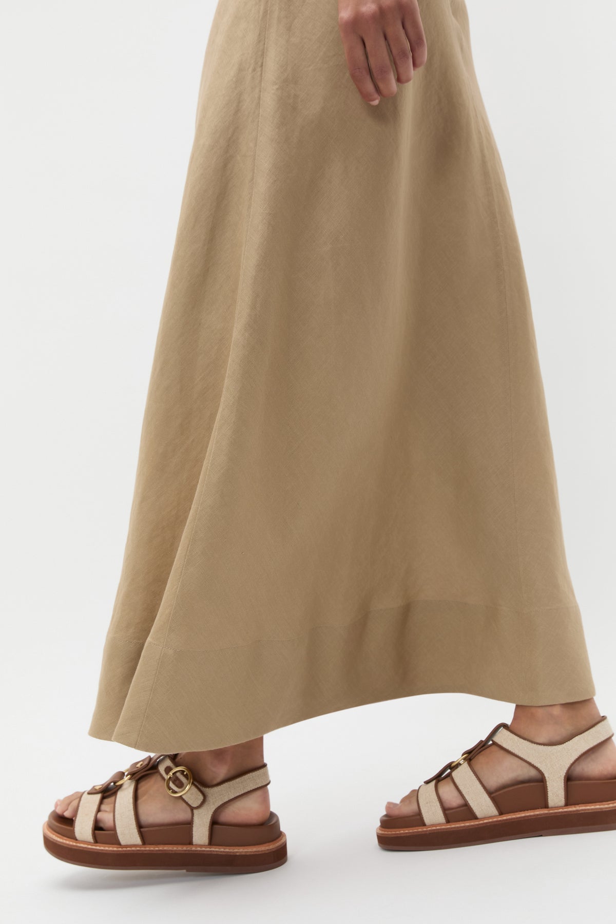 Core Linen Seam Front Skirt