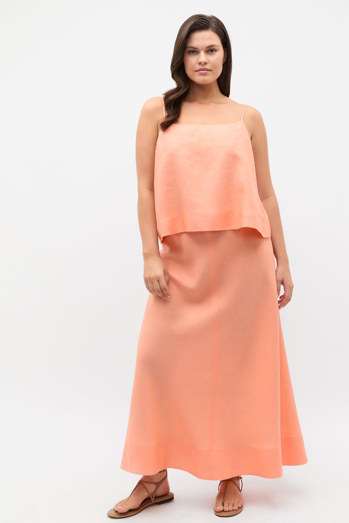 Core Linen Seam Front Skirt