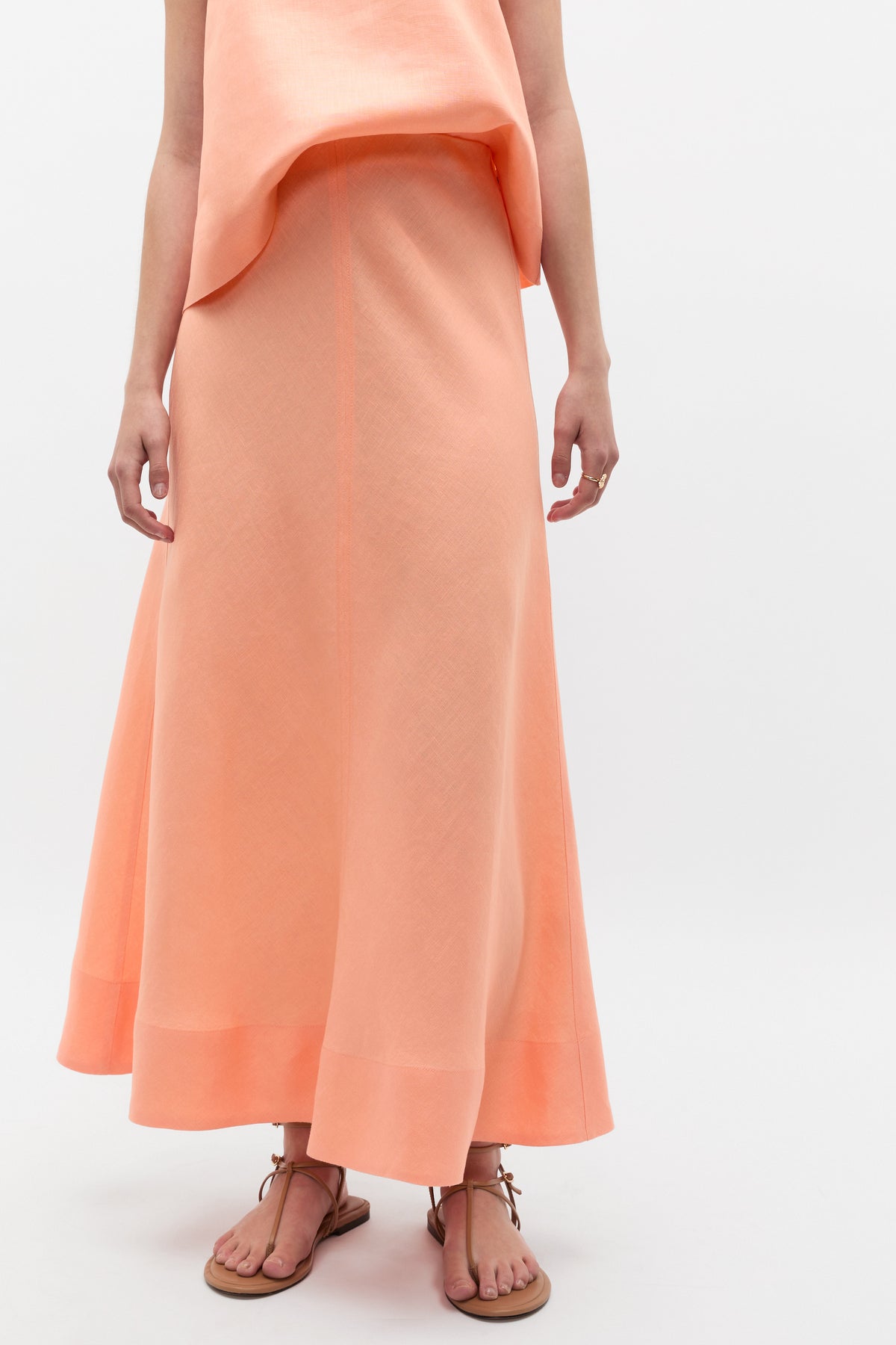 Core Linen Seam Front Skirt